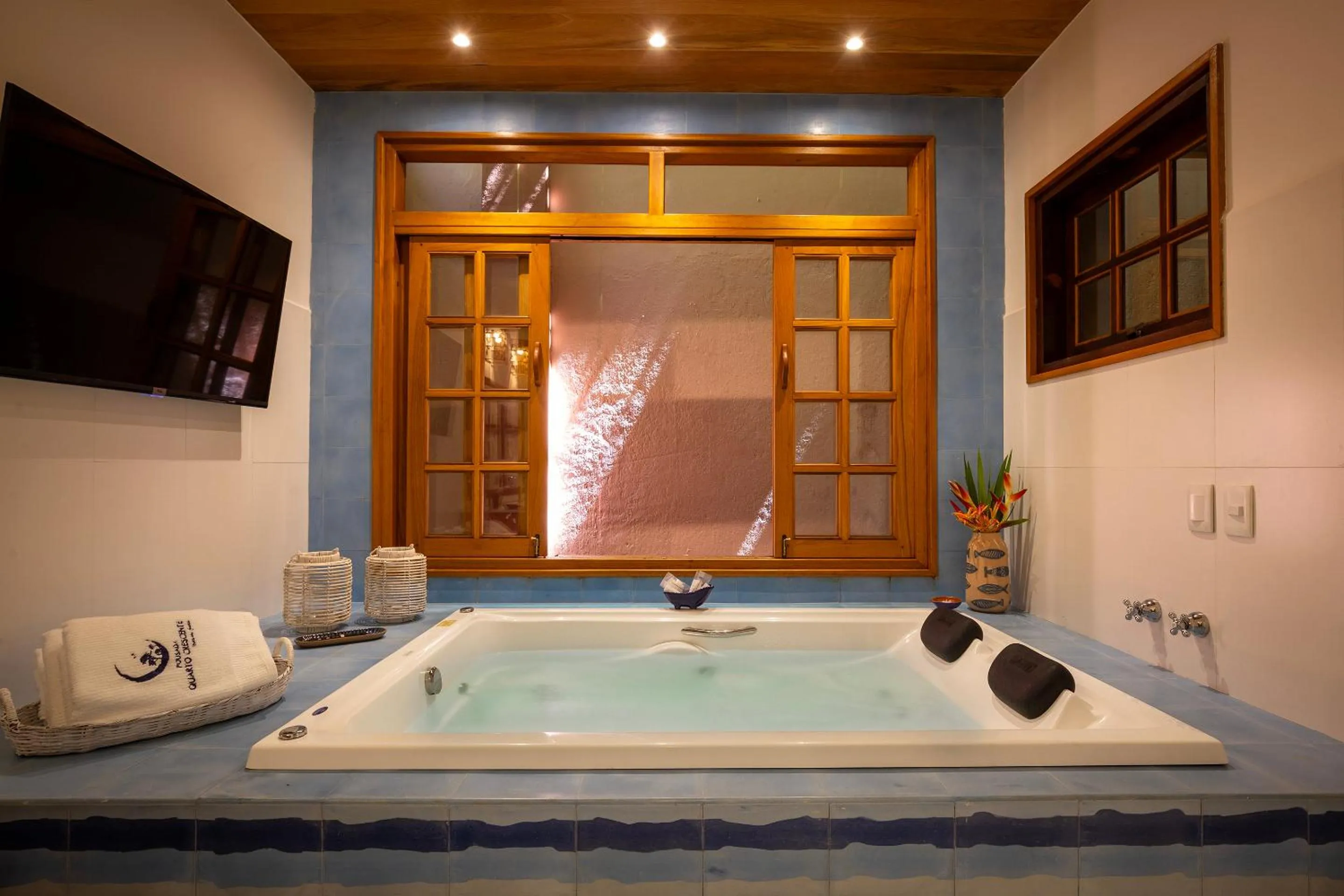 Hot Tub in Pousada Quarto Crescente