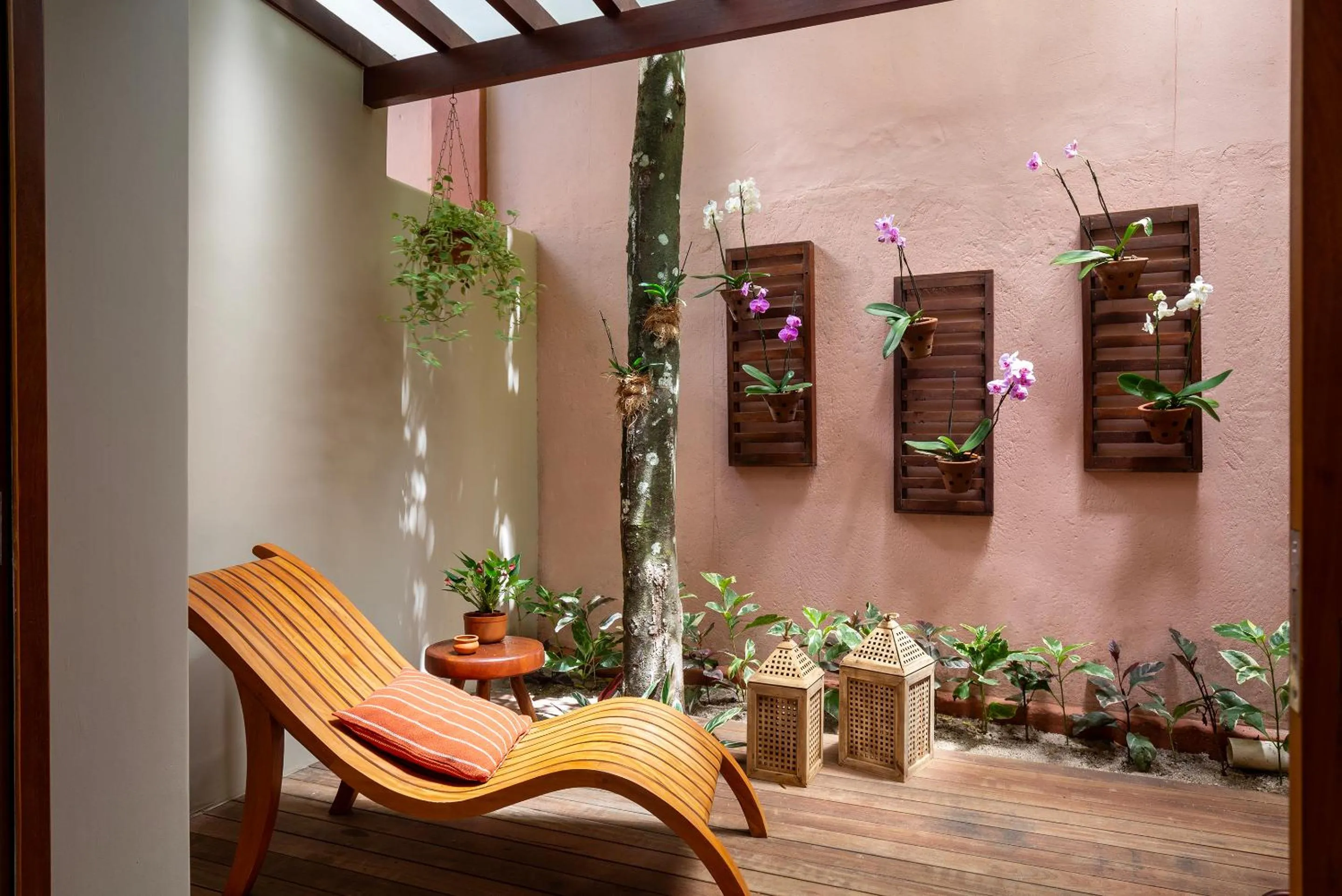 Seating area in Pousada Quarto Crescente