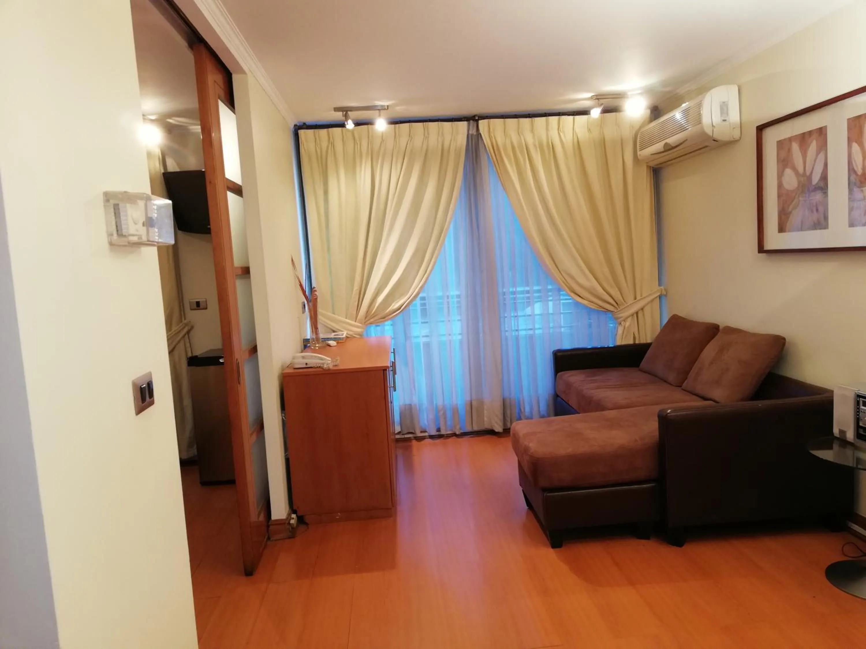 Seating area in Andes Suites