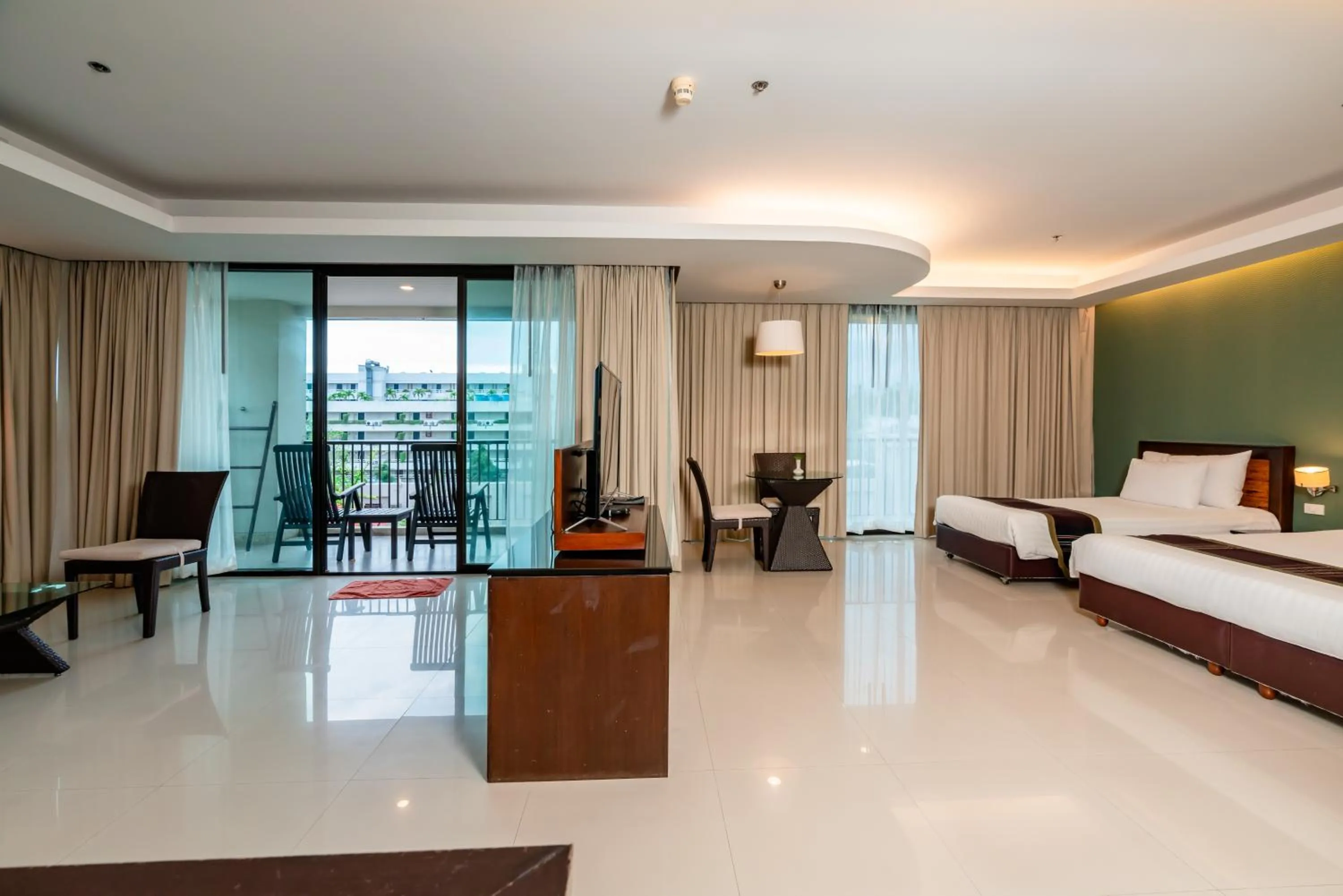 View (from property/room), Bed in Tara Mantra Cha-Am Resort