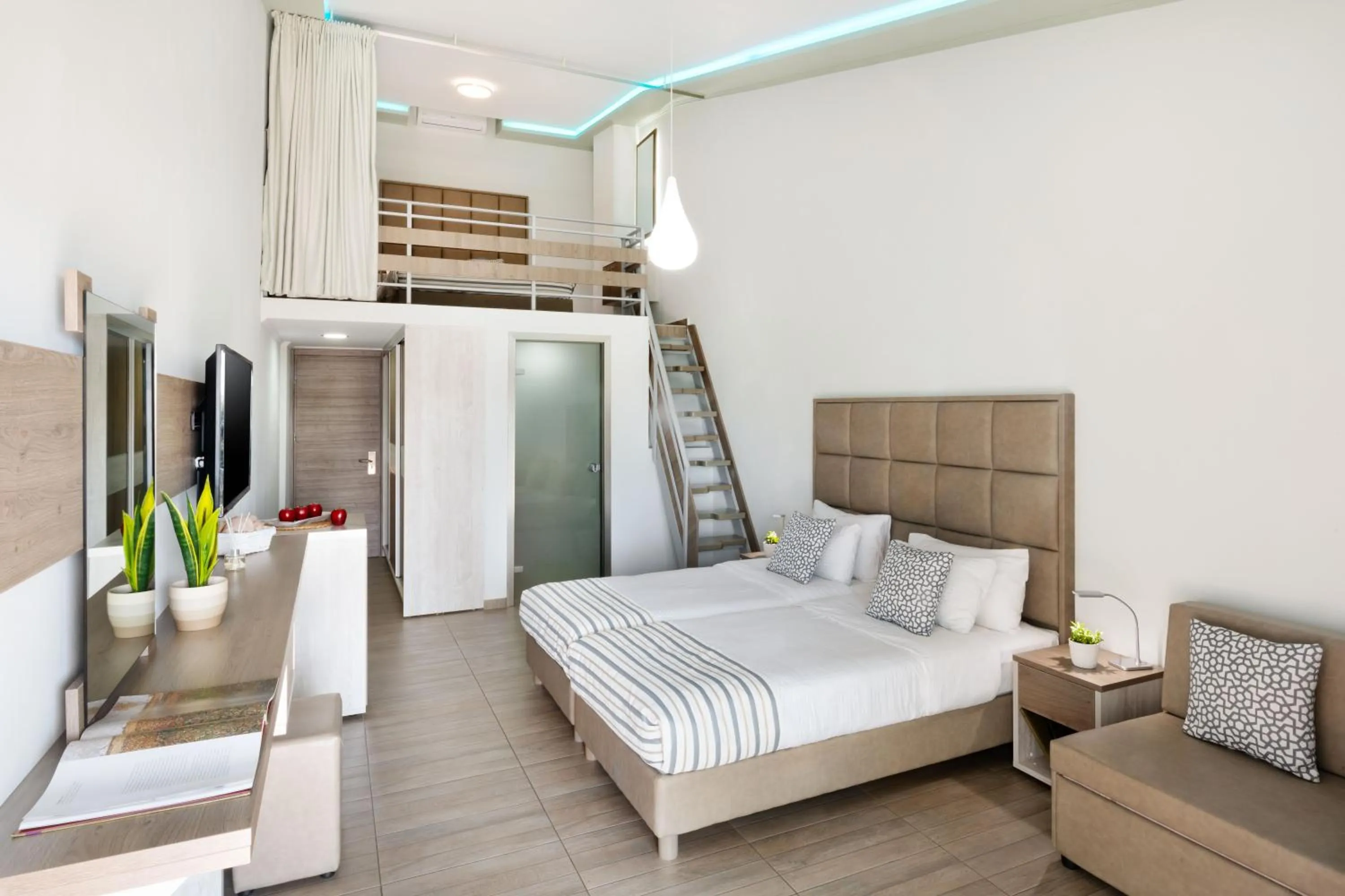 Bed in Hotel Sirines Complex