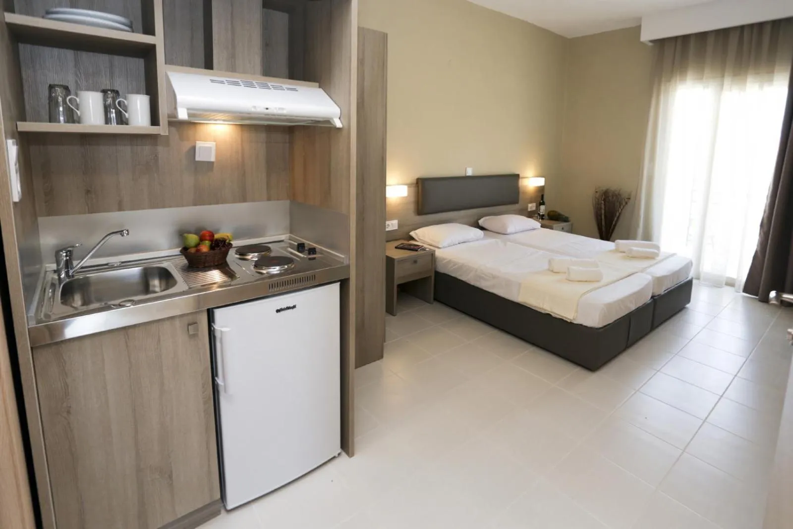 Bed in Hotel Sirines Complex