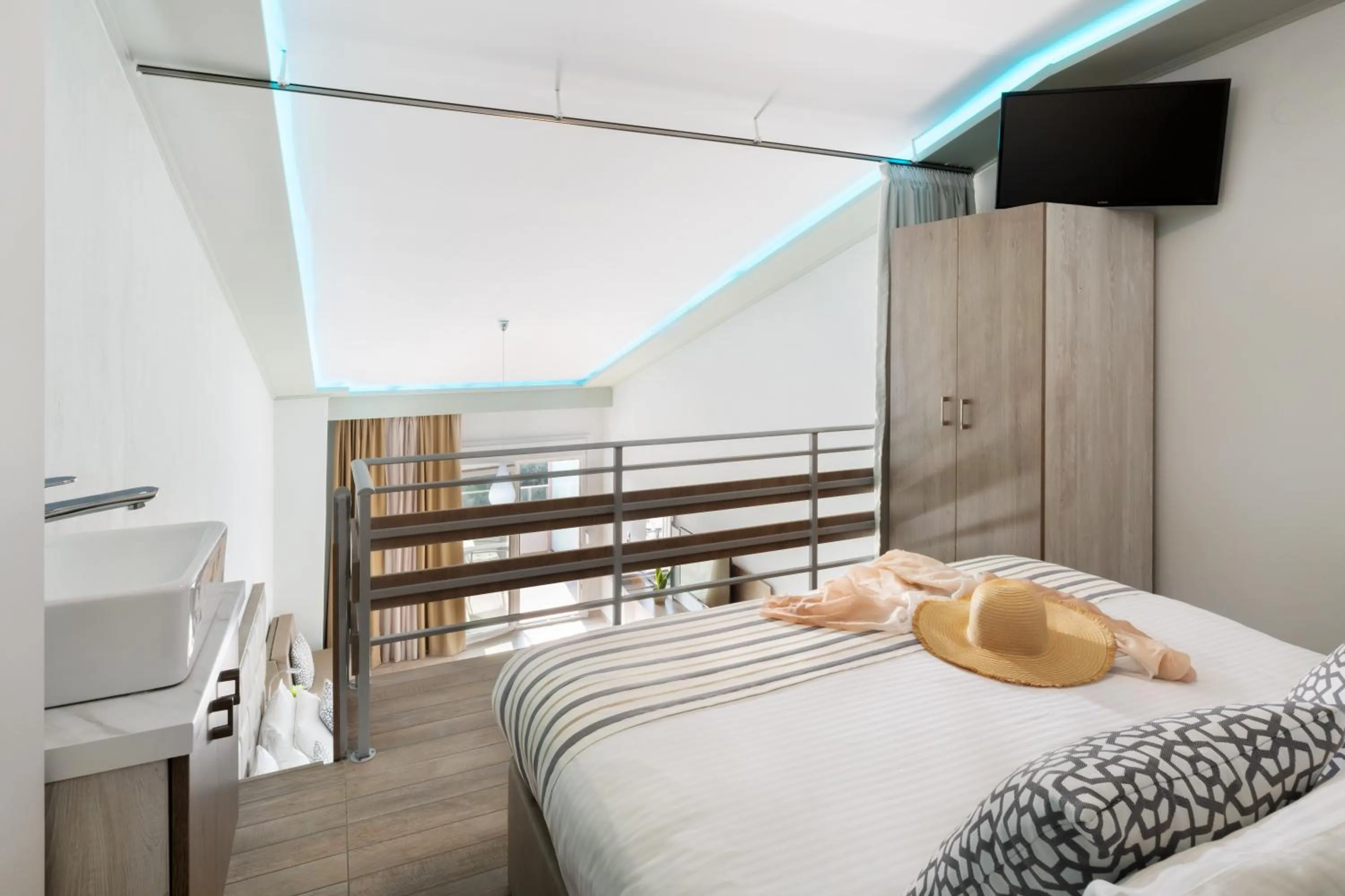 Bed in Hotel Sirines Complex