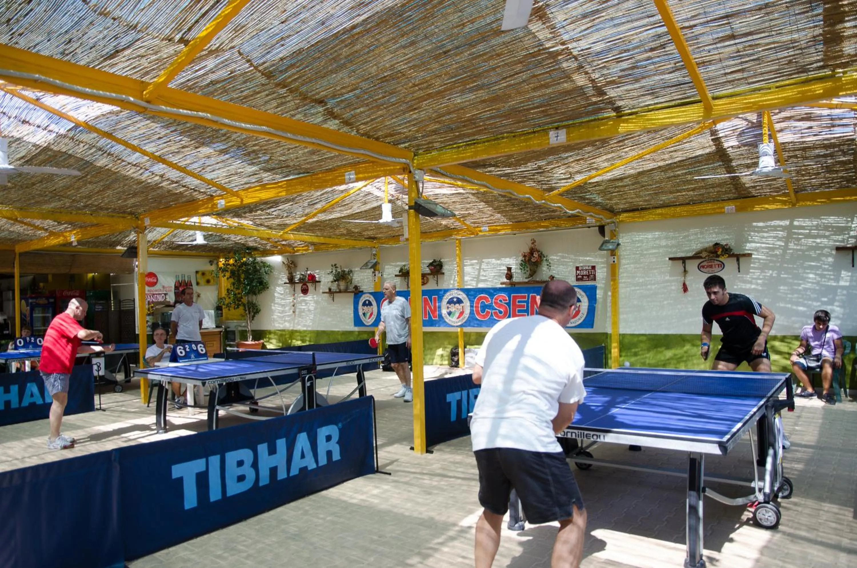 Table tennis in Kamemi Village & Camping