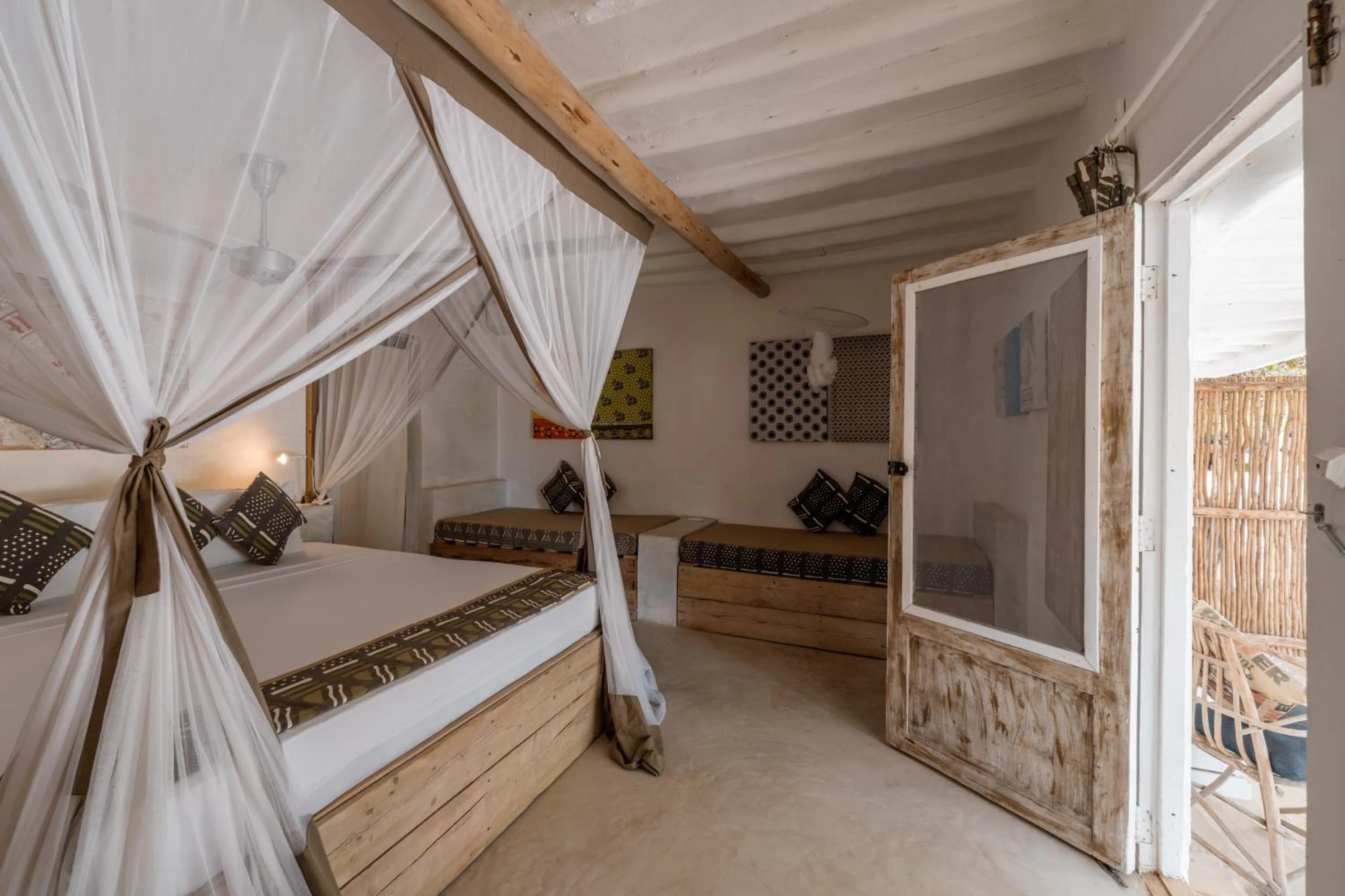 Bed in The Loop Beach Resort