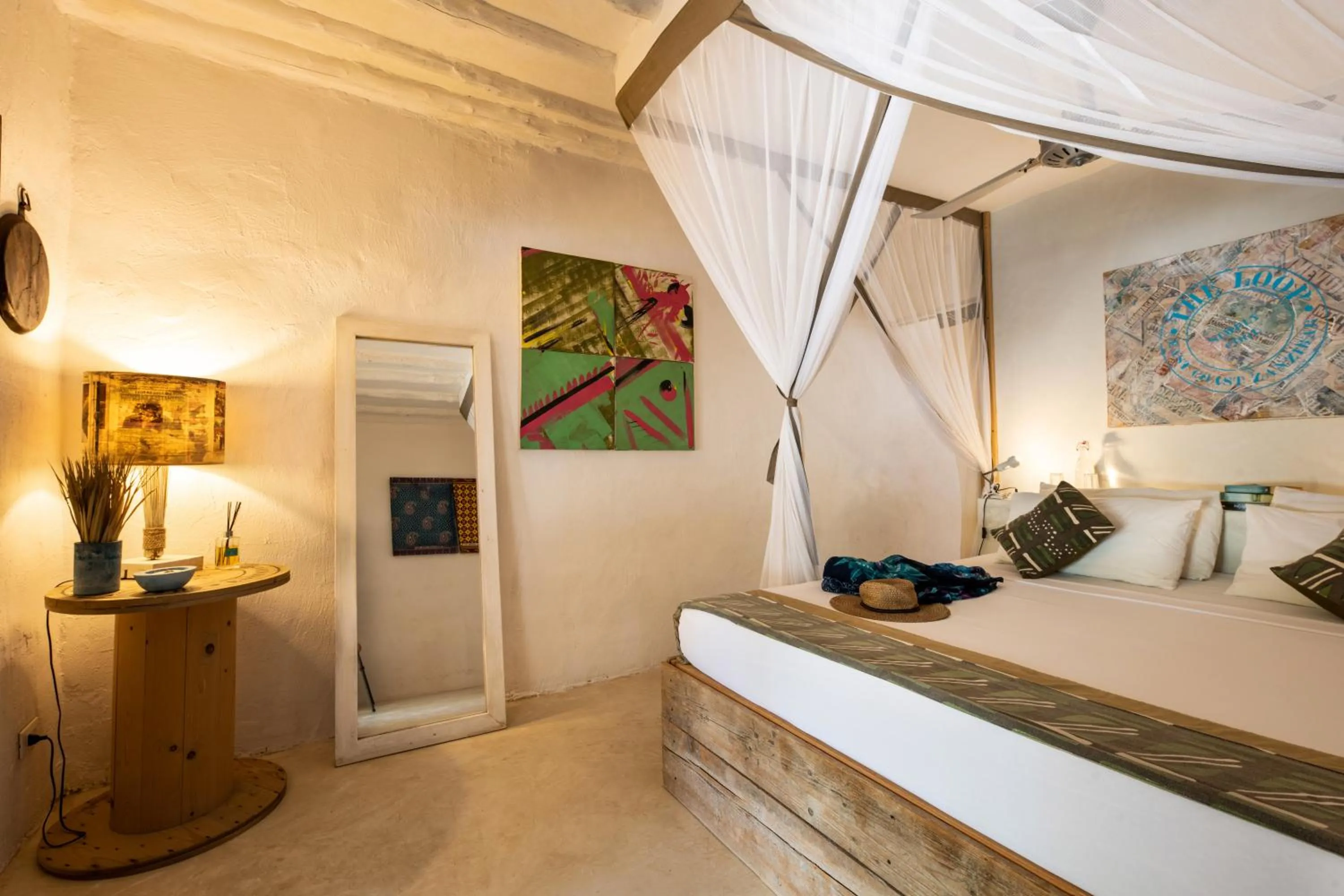 Bed in The Loop Beach Resort