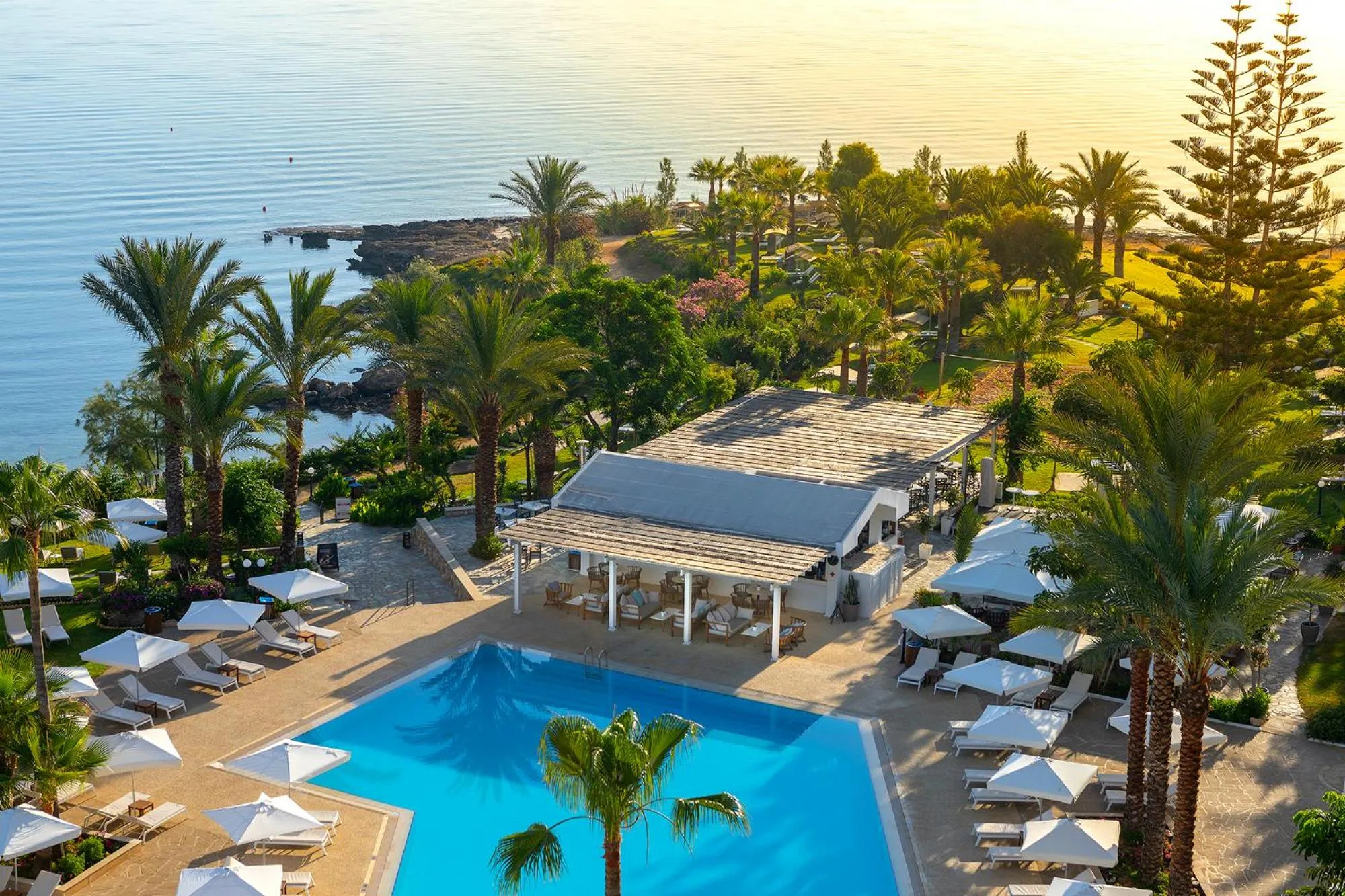 Pool view in Crystal Springs Beach Hotel