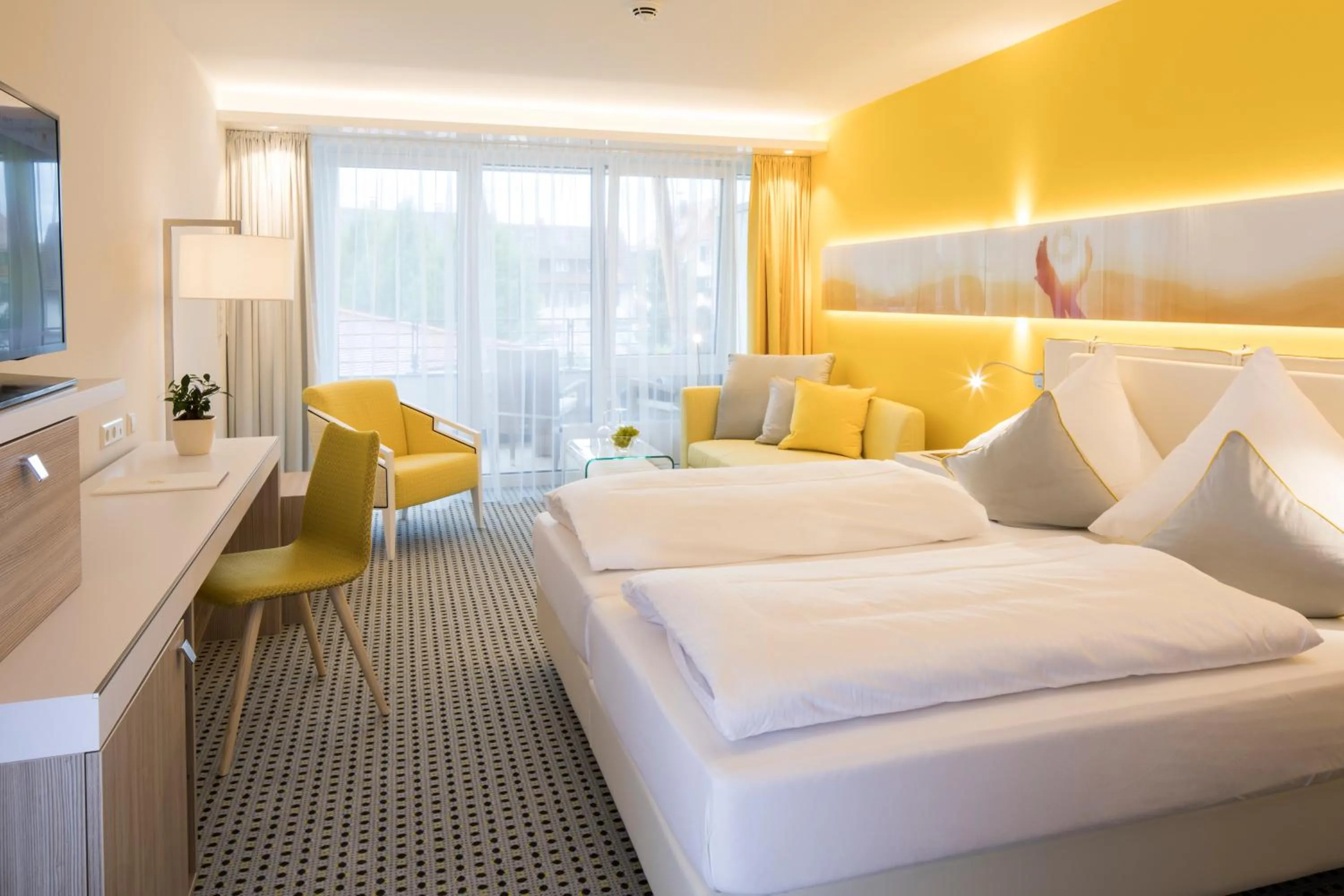 Photo of the whole room, Bed in Sonnenhof Hotel & Spa