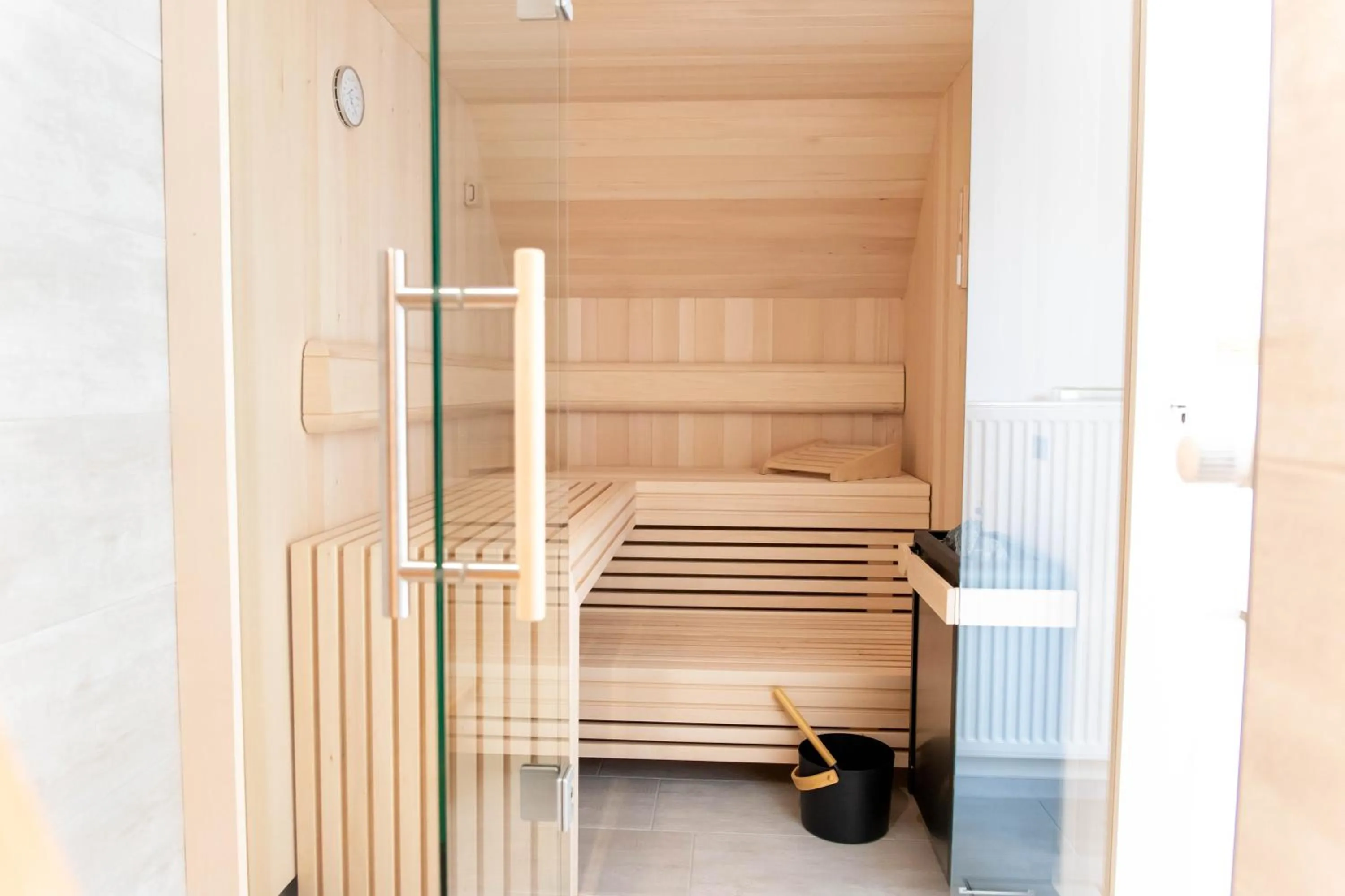 Sauna, Bed in Hotel zur Isar