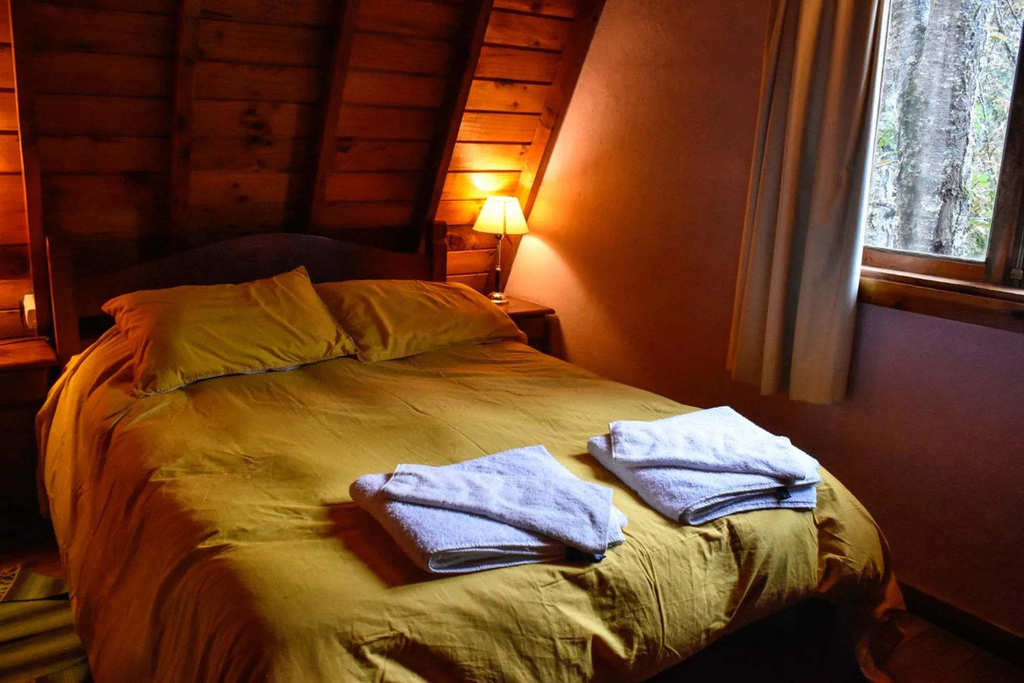 Bed in Cabañas Villa Pañil