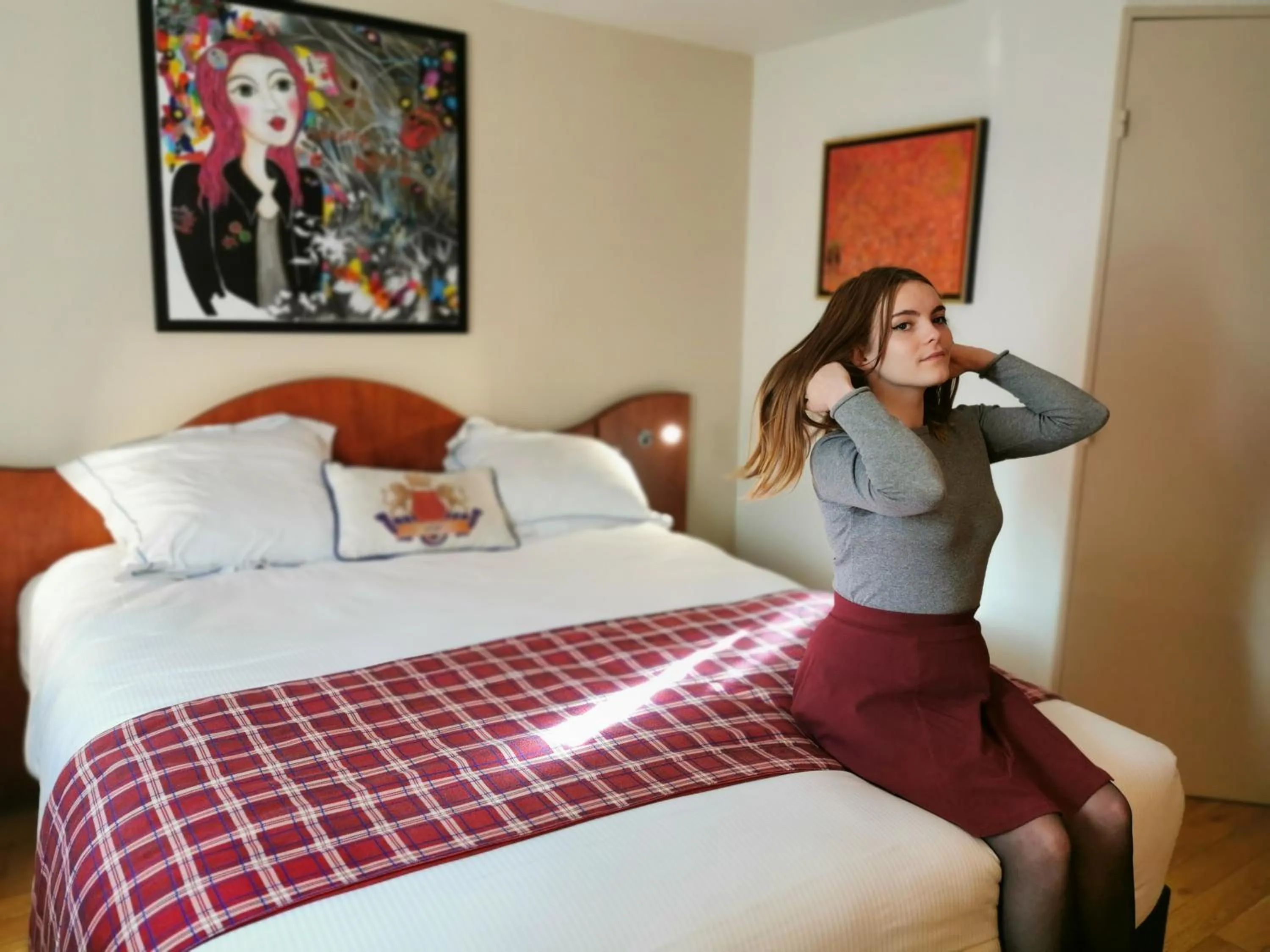 People, Bed in Greenhotels Roissy Parc des Expositions