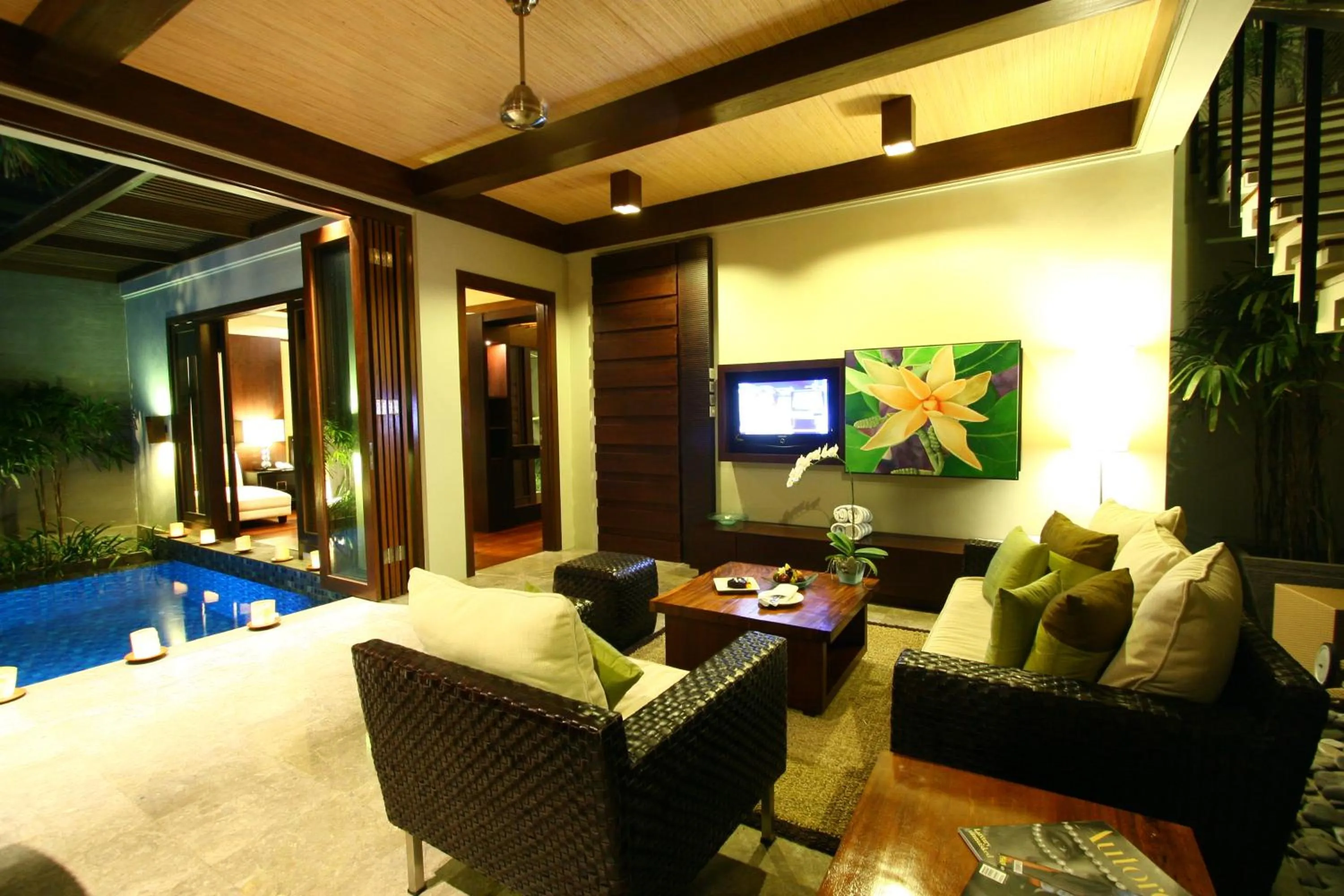 Living room, Bed in Le Jardin Villas Seminyak