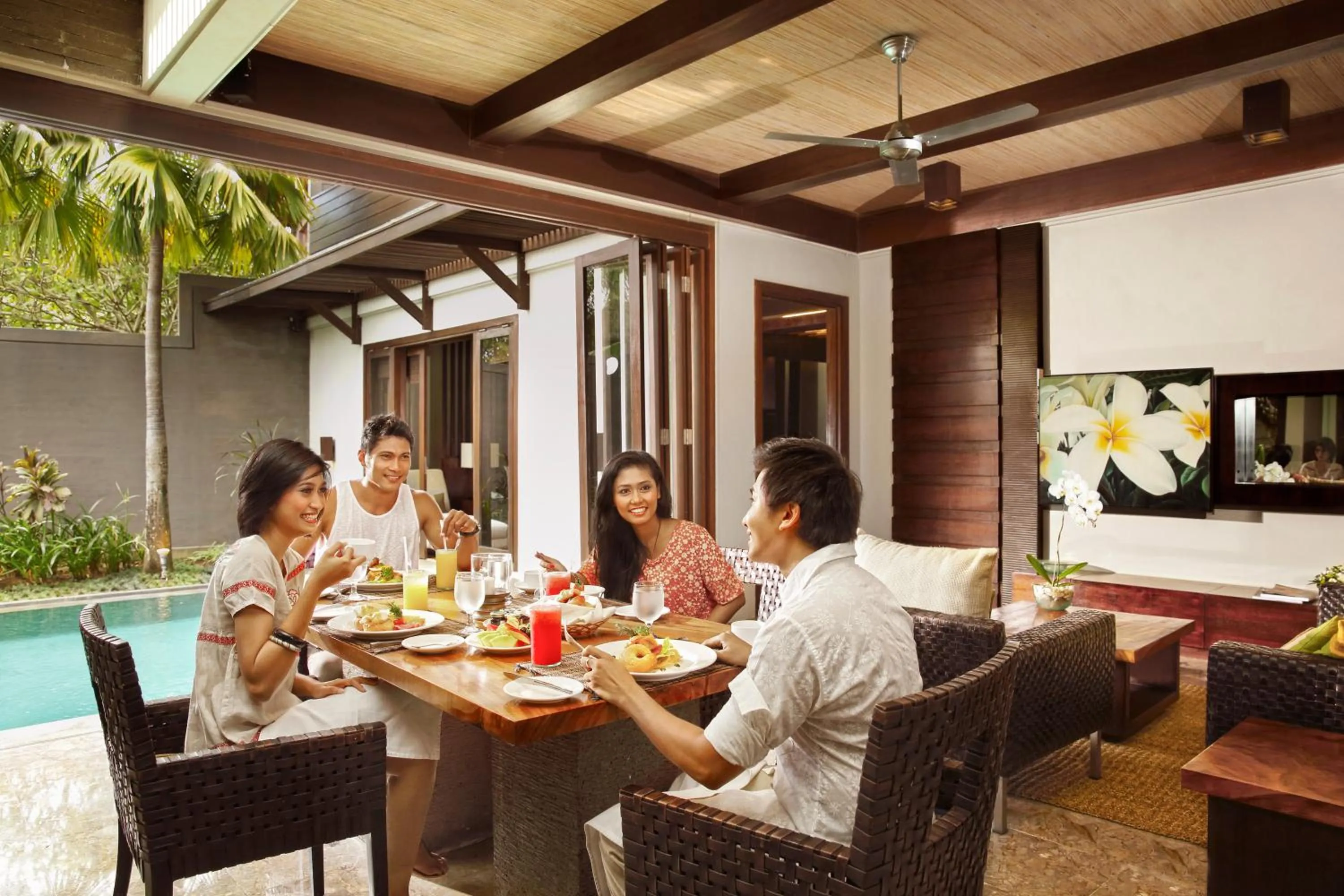 Dining area in Le Jardin Villas Seminyak