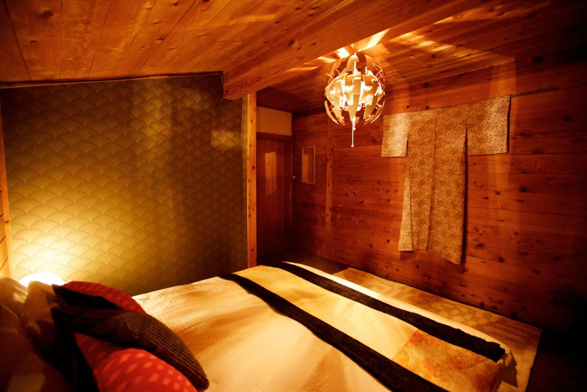 Bed in Snowball Chalet at Madarao Mountain