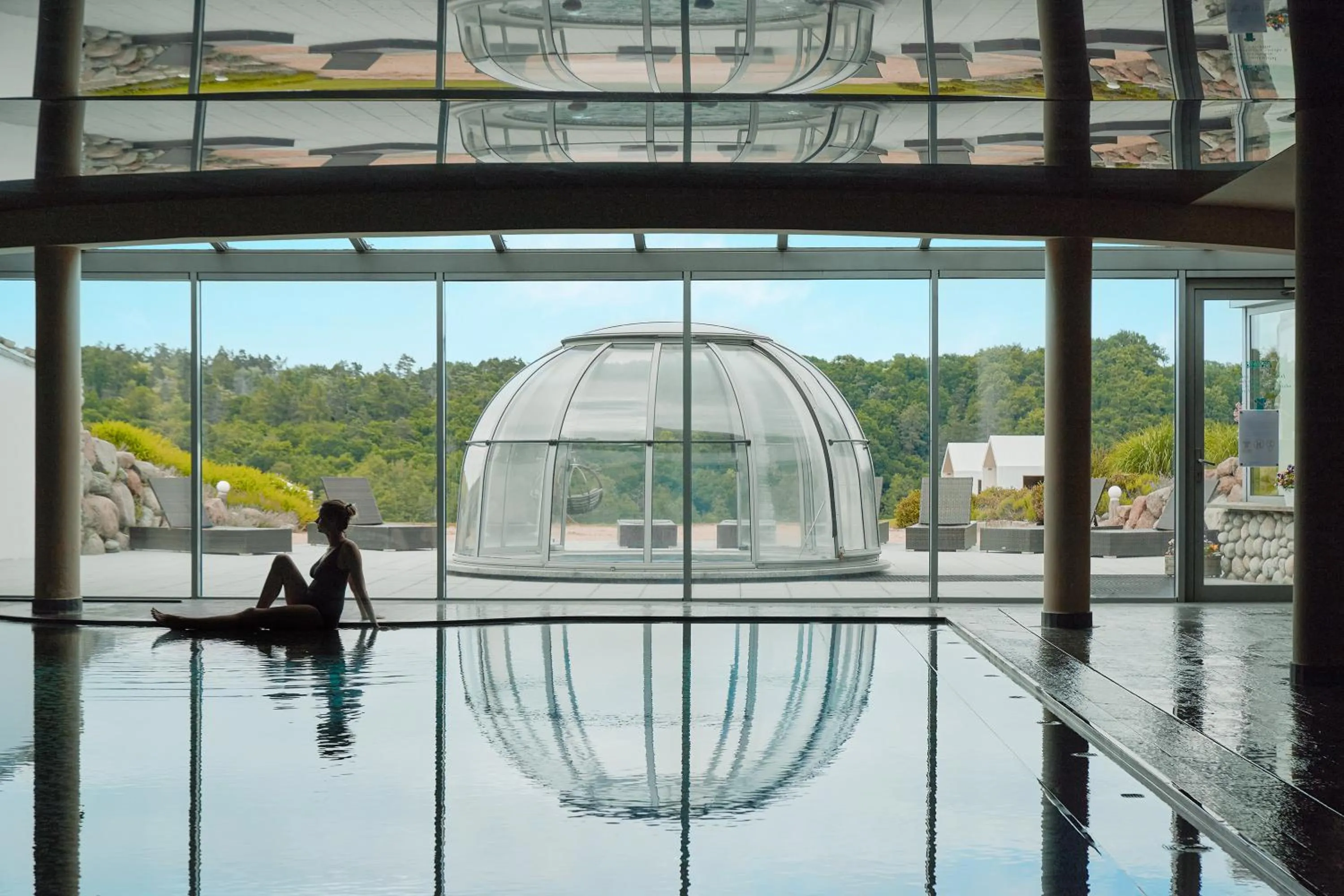 Pool view in Hotel Głęboczek Vine Resort& Spa