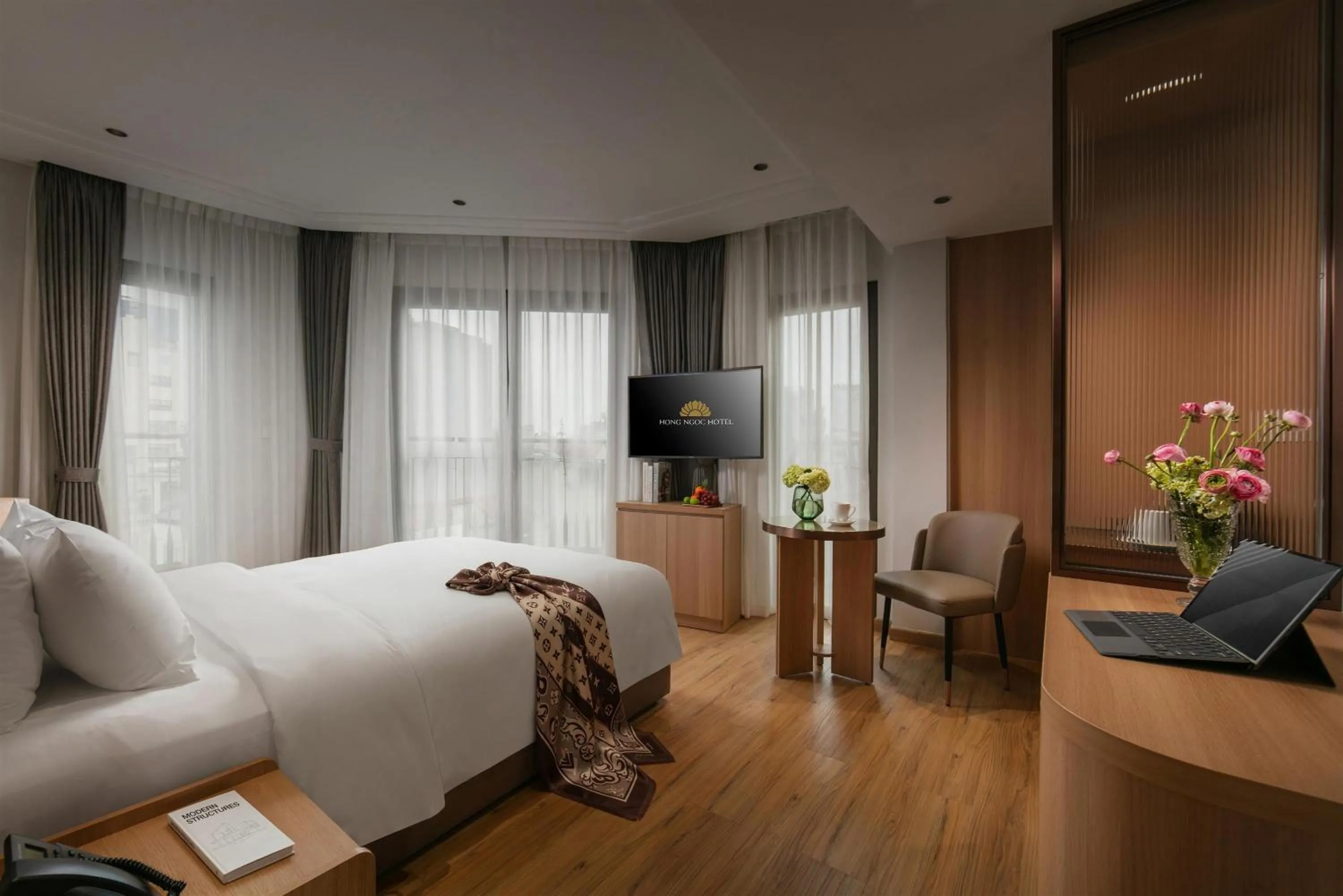 Living room, Bed in Hong Ngoc Cochinchine Boutique Hotel & Spa