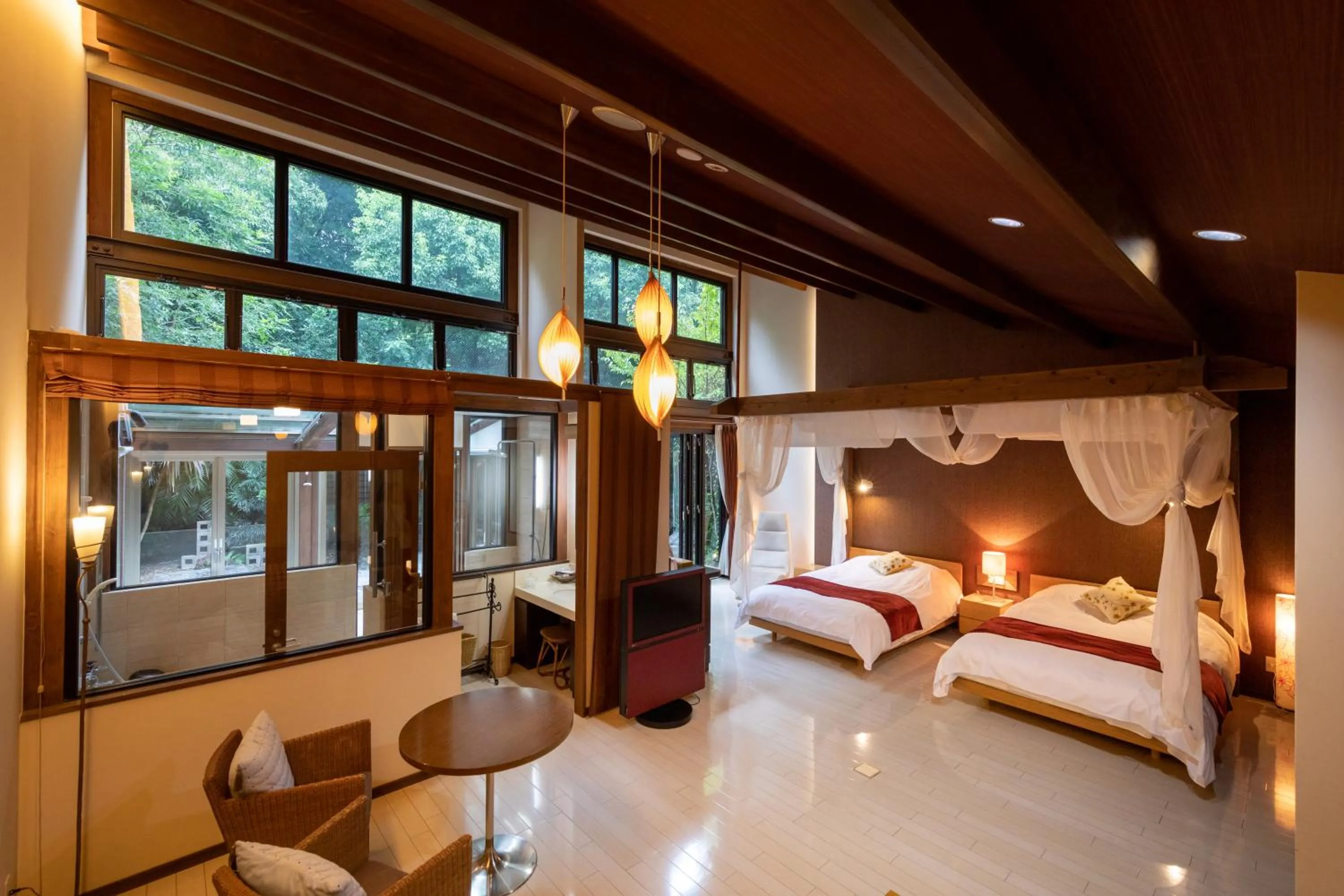 Photo of the whole room, Bed in Mori no Nanakusa