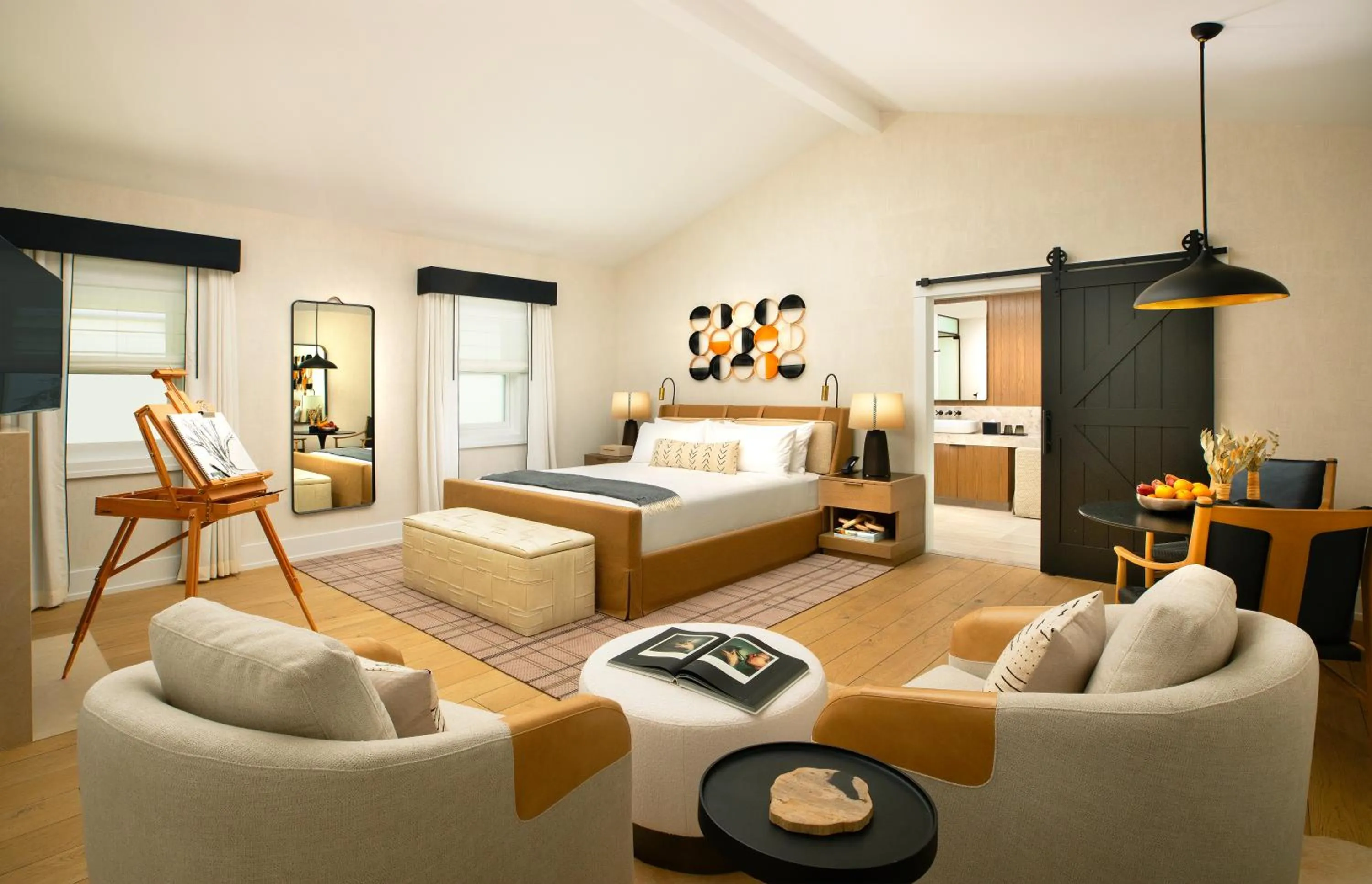 Bed in MacArthur Place Inn & Spa