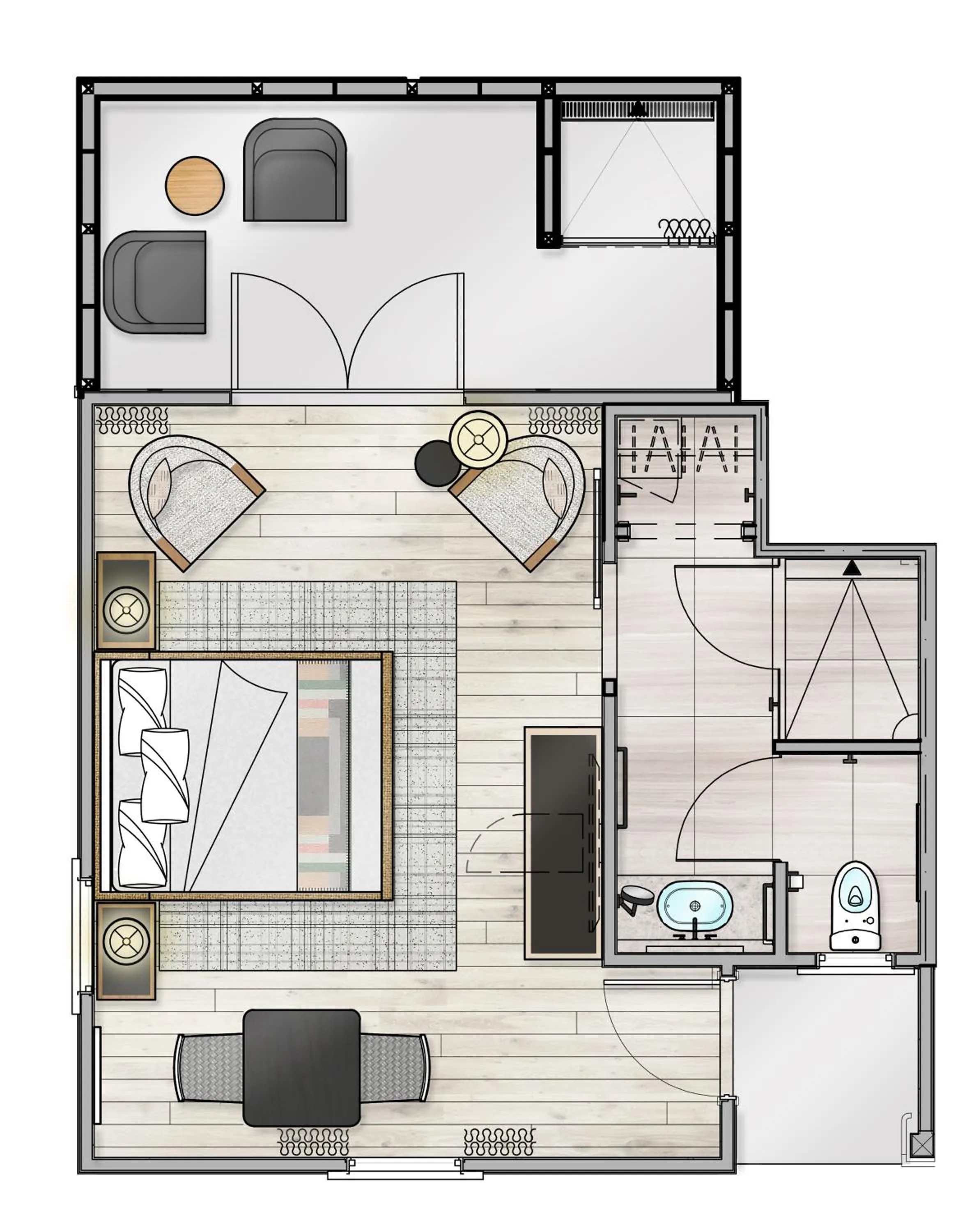 Floor plan in MacArthur Place Inn & Spa