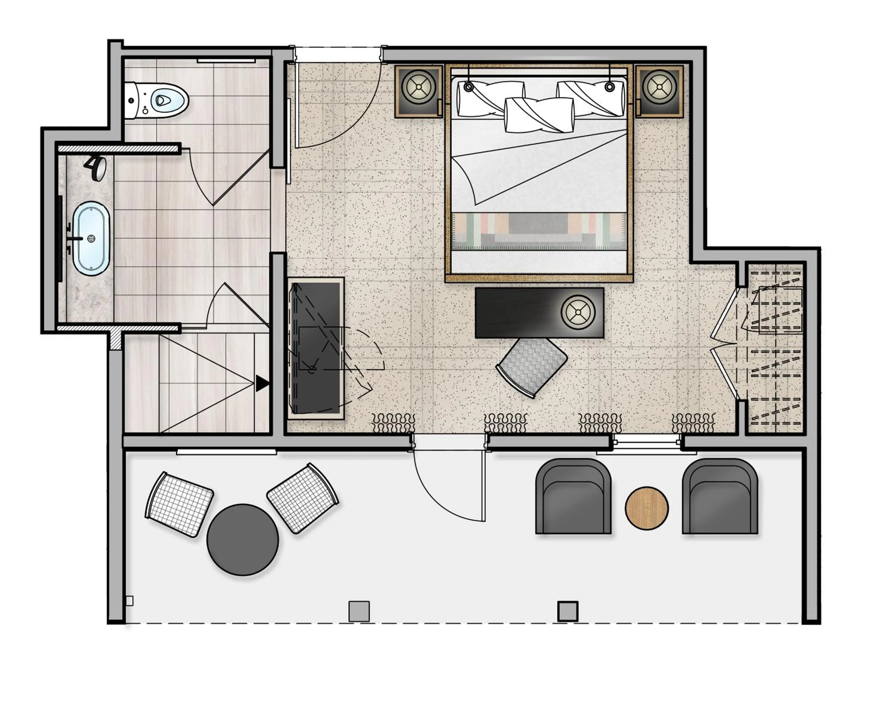 Floor plan in MacArthur Place Inn & Spa