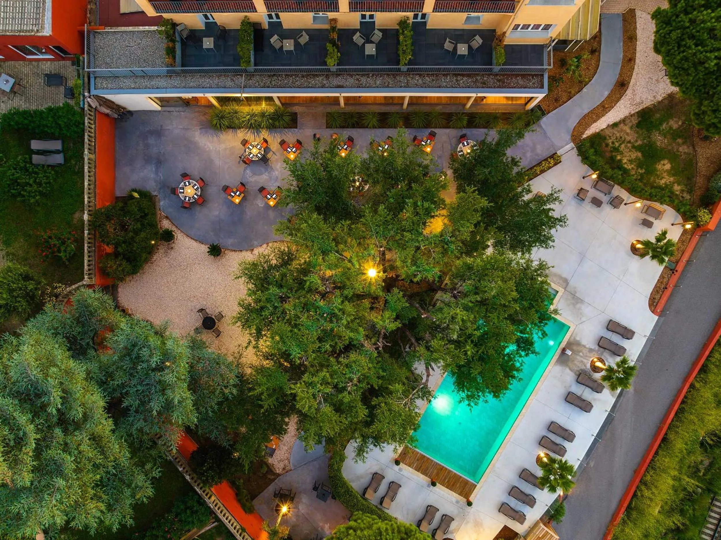 Bird's eye view in Les Jardins du Cèdre, Boutique hôtel & gastronomie