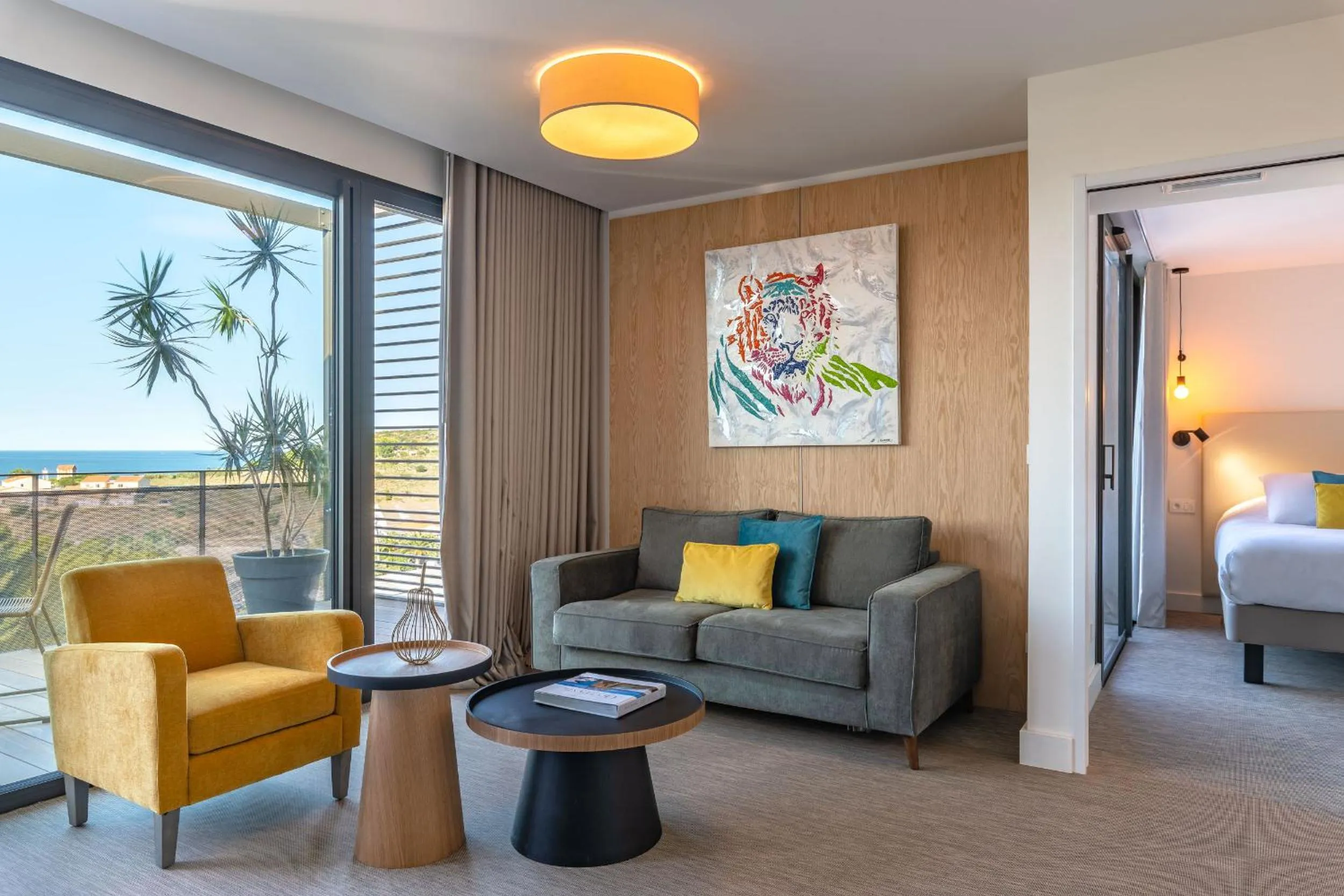 Living room, Bed in Les Jardins du Cèdre, Boutique hôtel & gastronomie