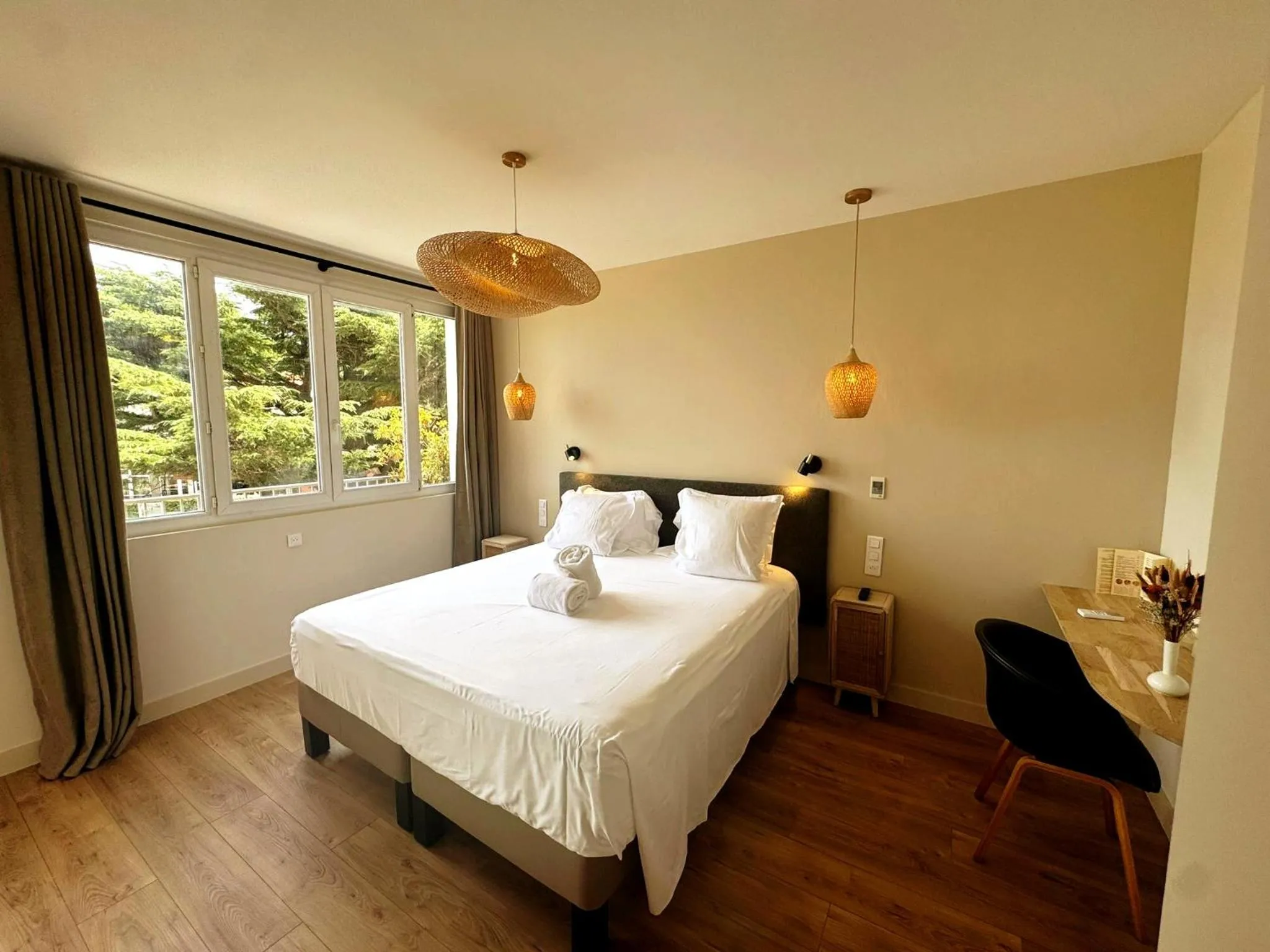 Bedroom, Bed in Les Jardins du Cèdre, Boutique hôtel & gastronomie