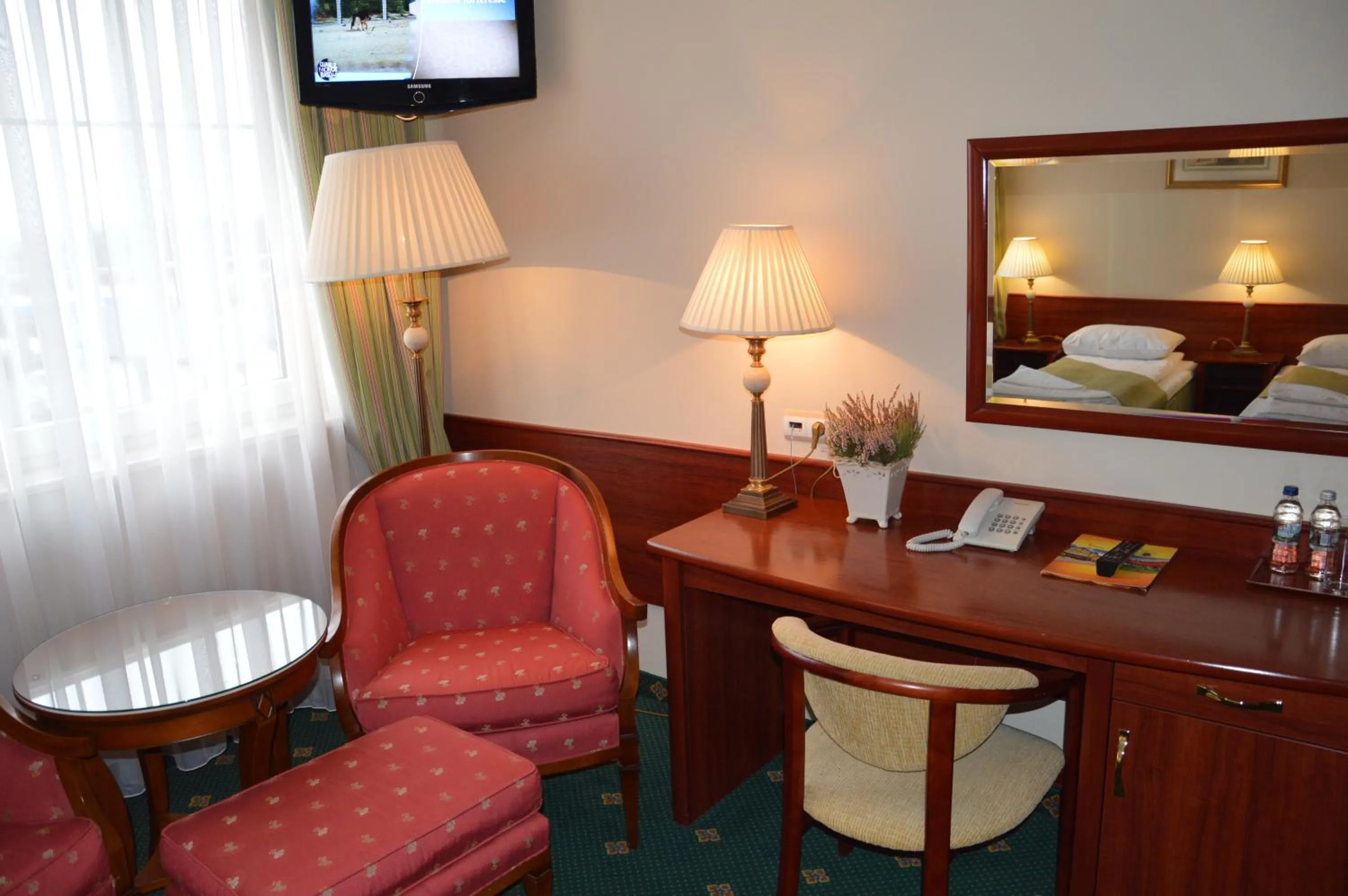 Seating area, Bed in Hotel Batory