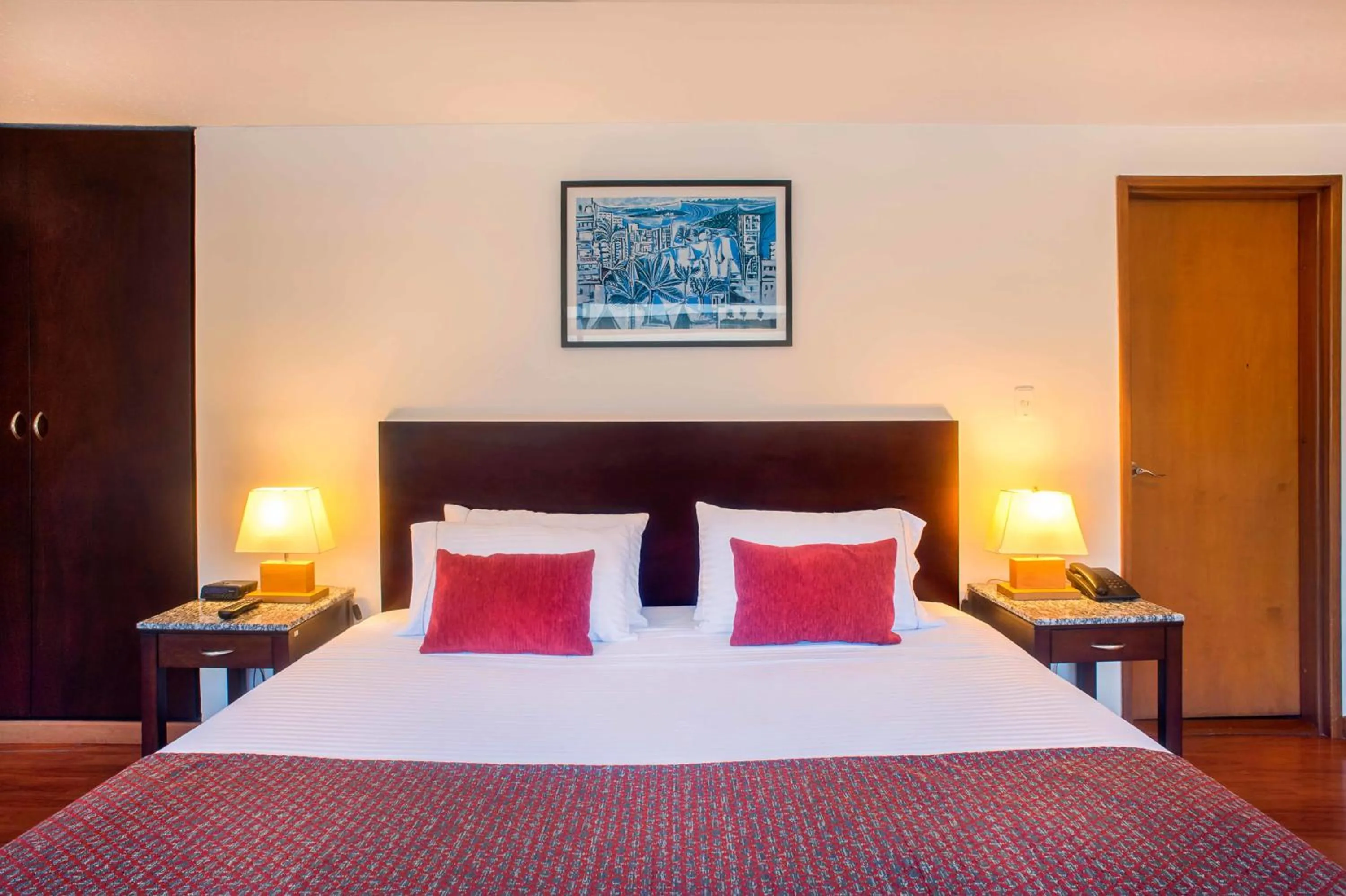 Decorative detail, Bed in Hotel Oceanía Bogotá Museo