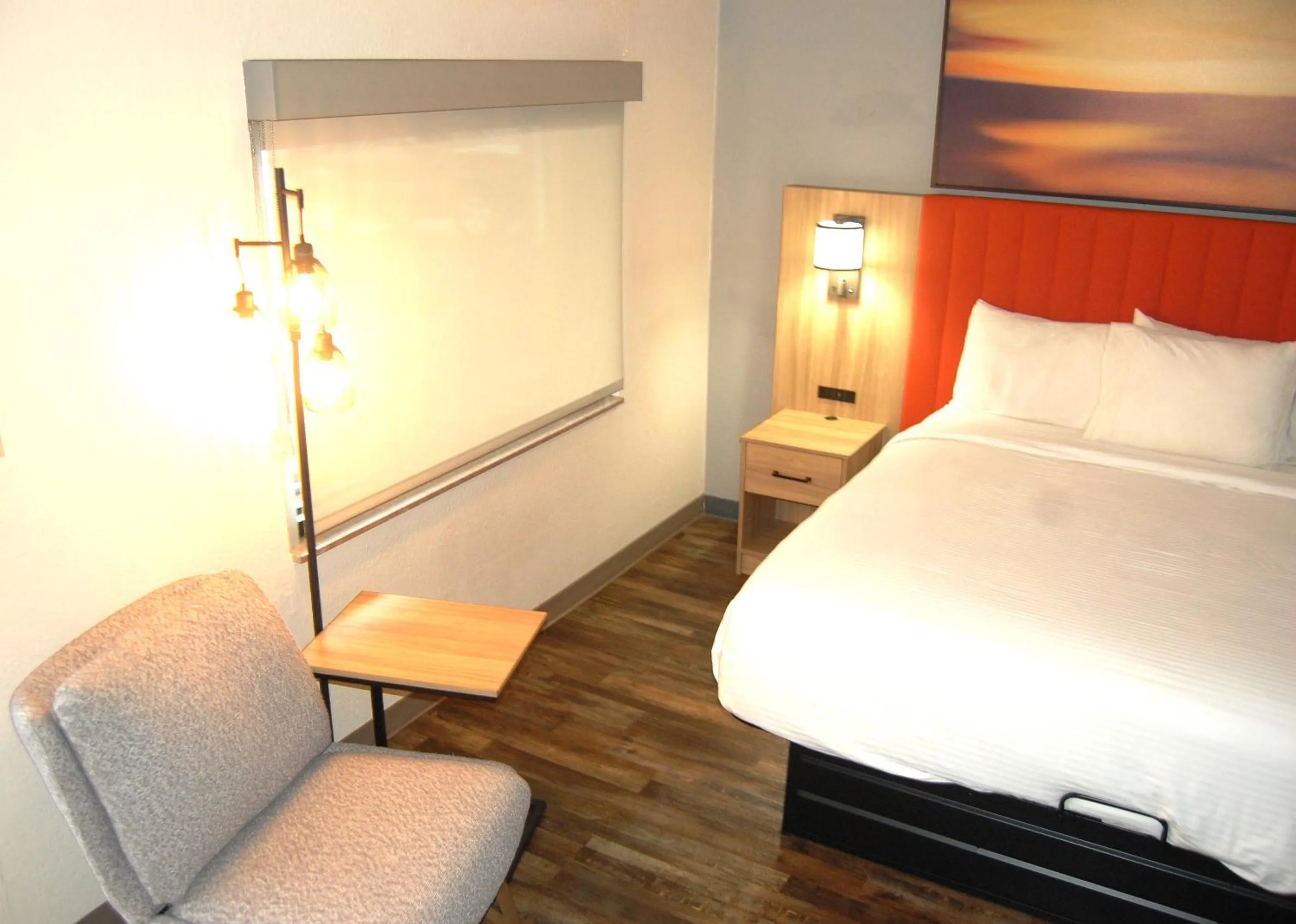 Seating area, Bed in Vacation Lodge