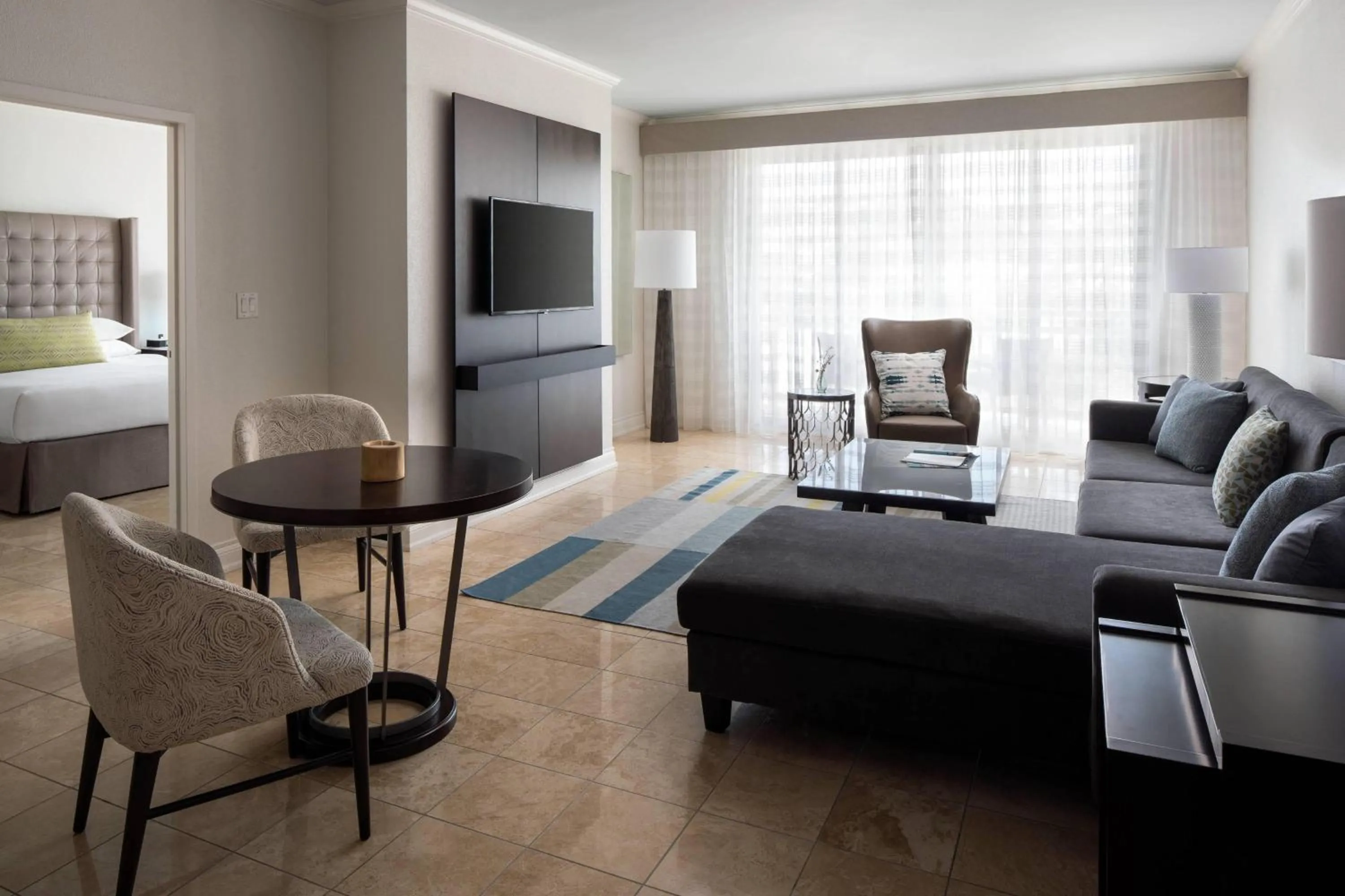 Living room, Bed in St Kitts Marriott Beach Resort, Casino & Spa