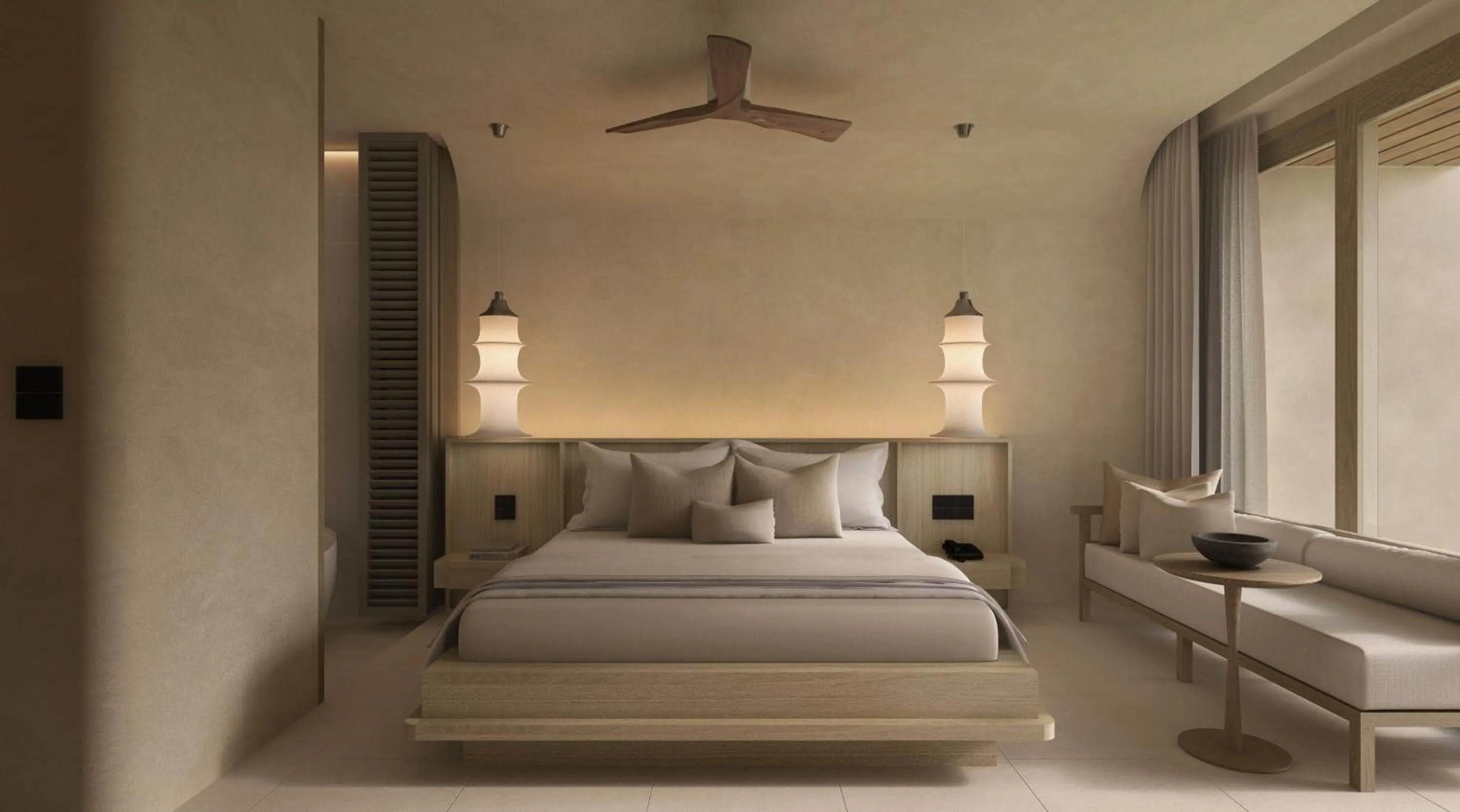 Bed in Idyllic Concept Resort