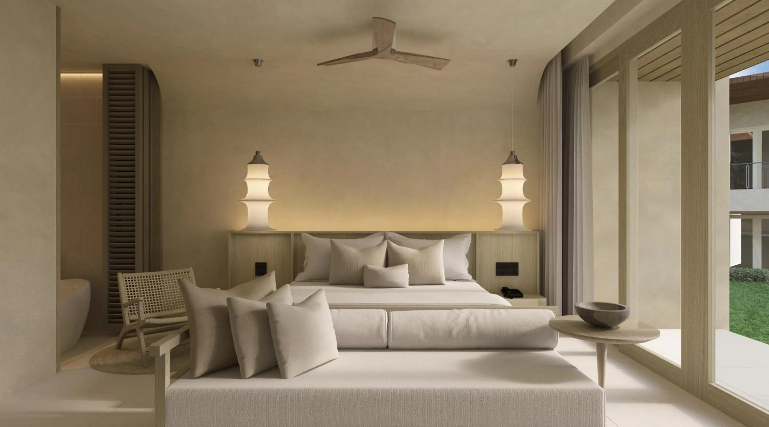 Bed in Idyllic Concept Resort