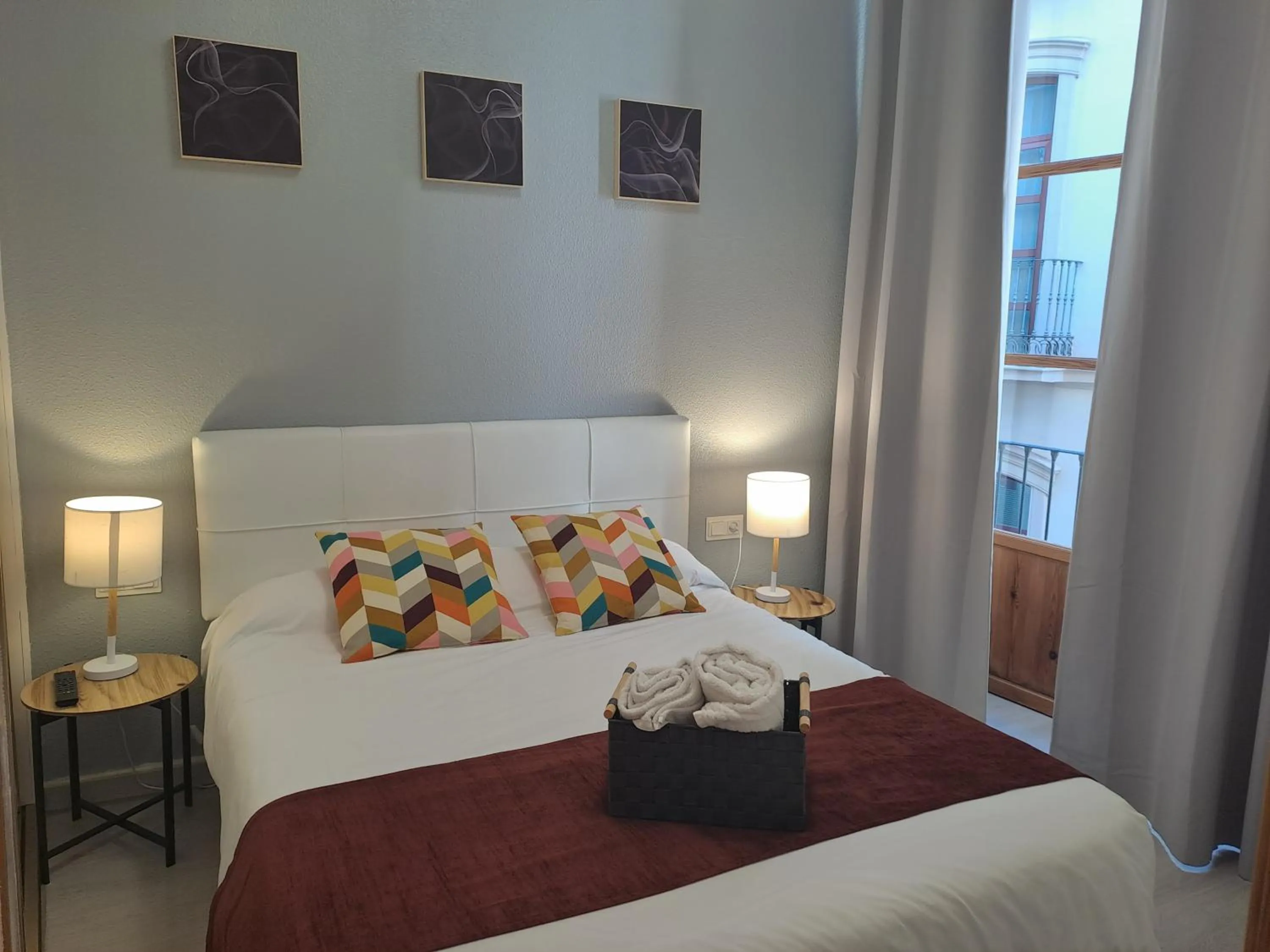 Bedroom, Bed in Nest Style Granada