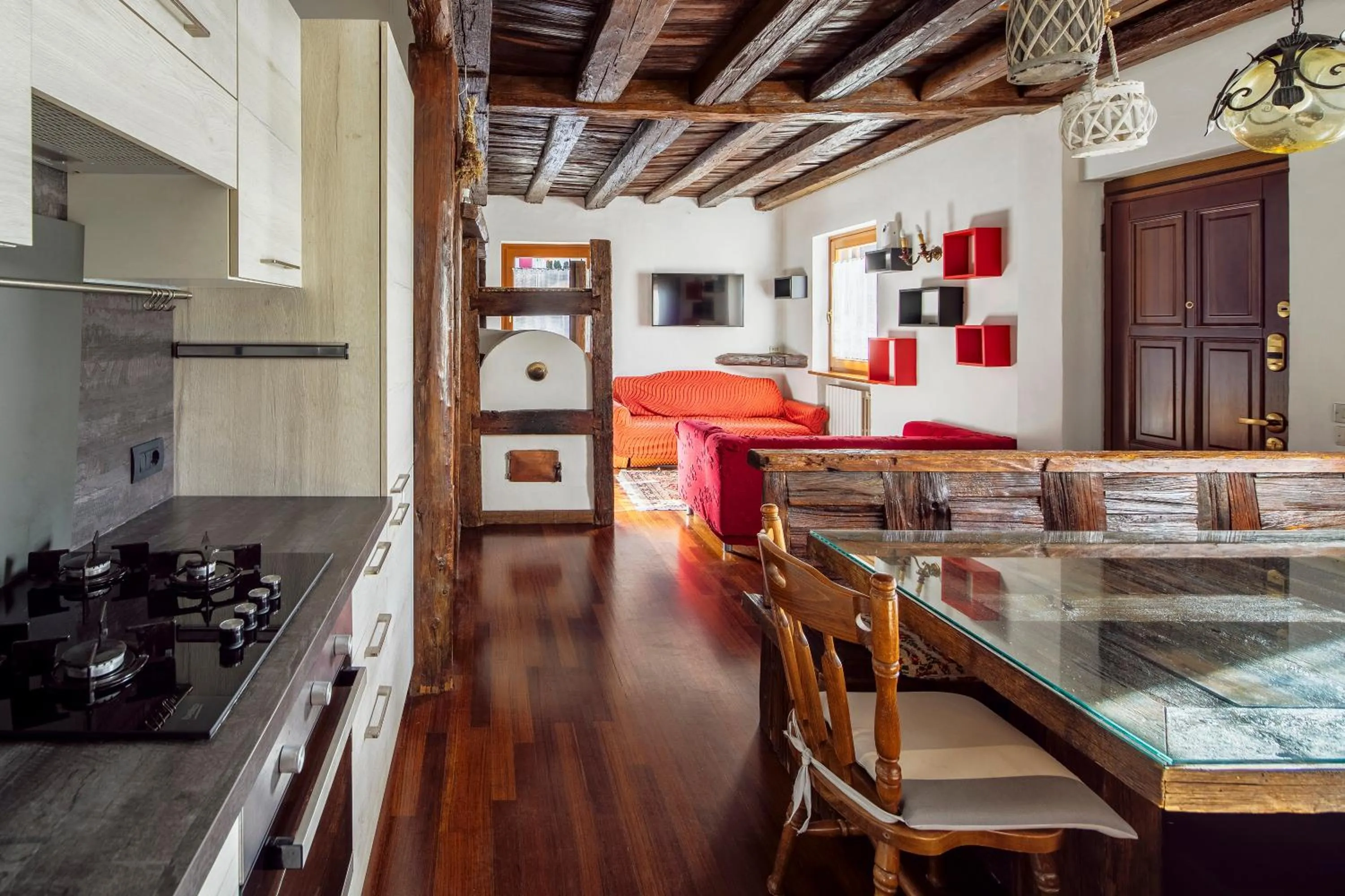 Kitchen or kitchenette in Barisetti Sport Hotel