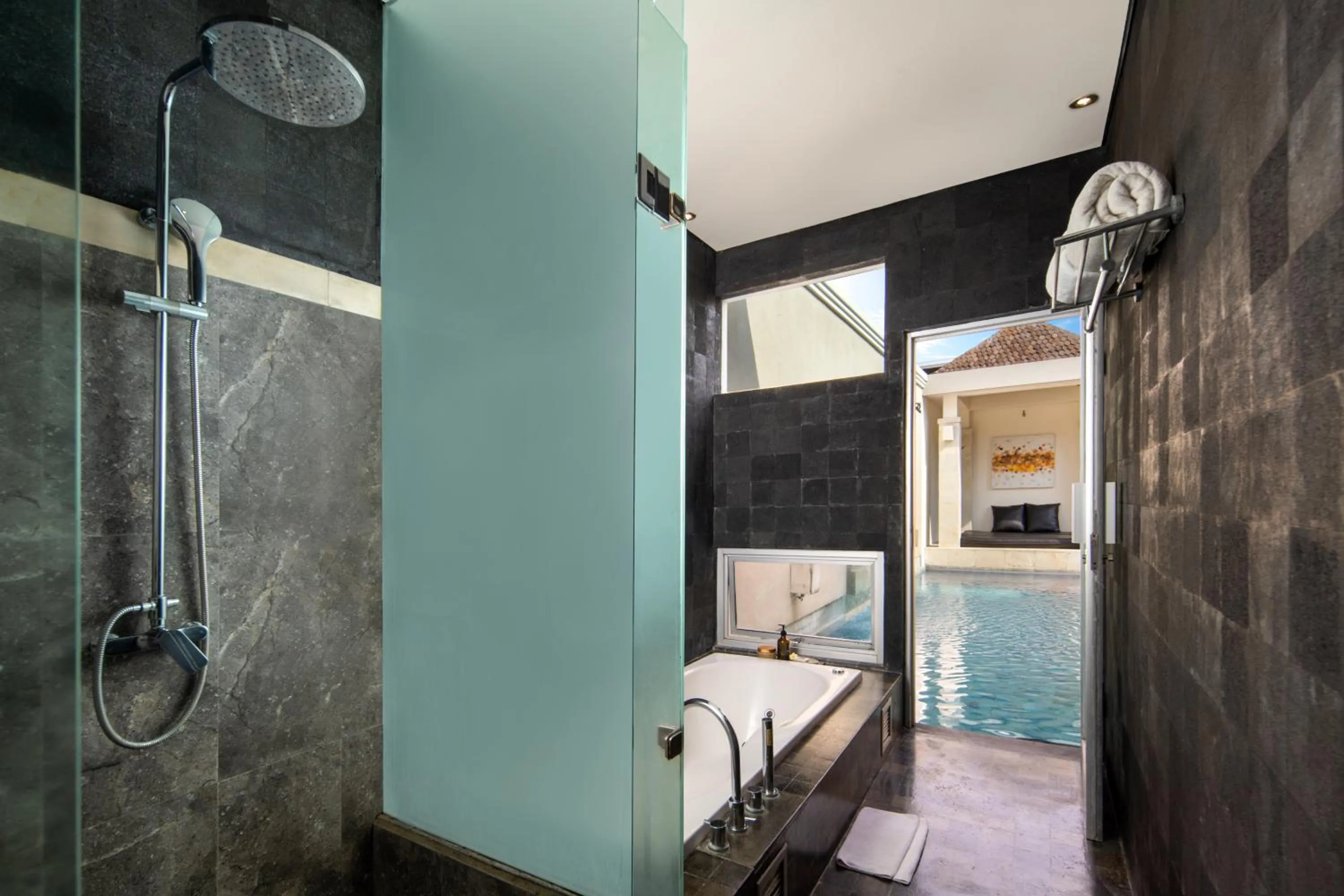 Toilet, Bed in The Seiryu Boutique Bali Villas