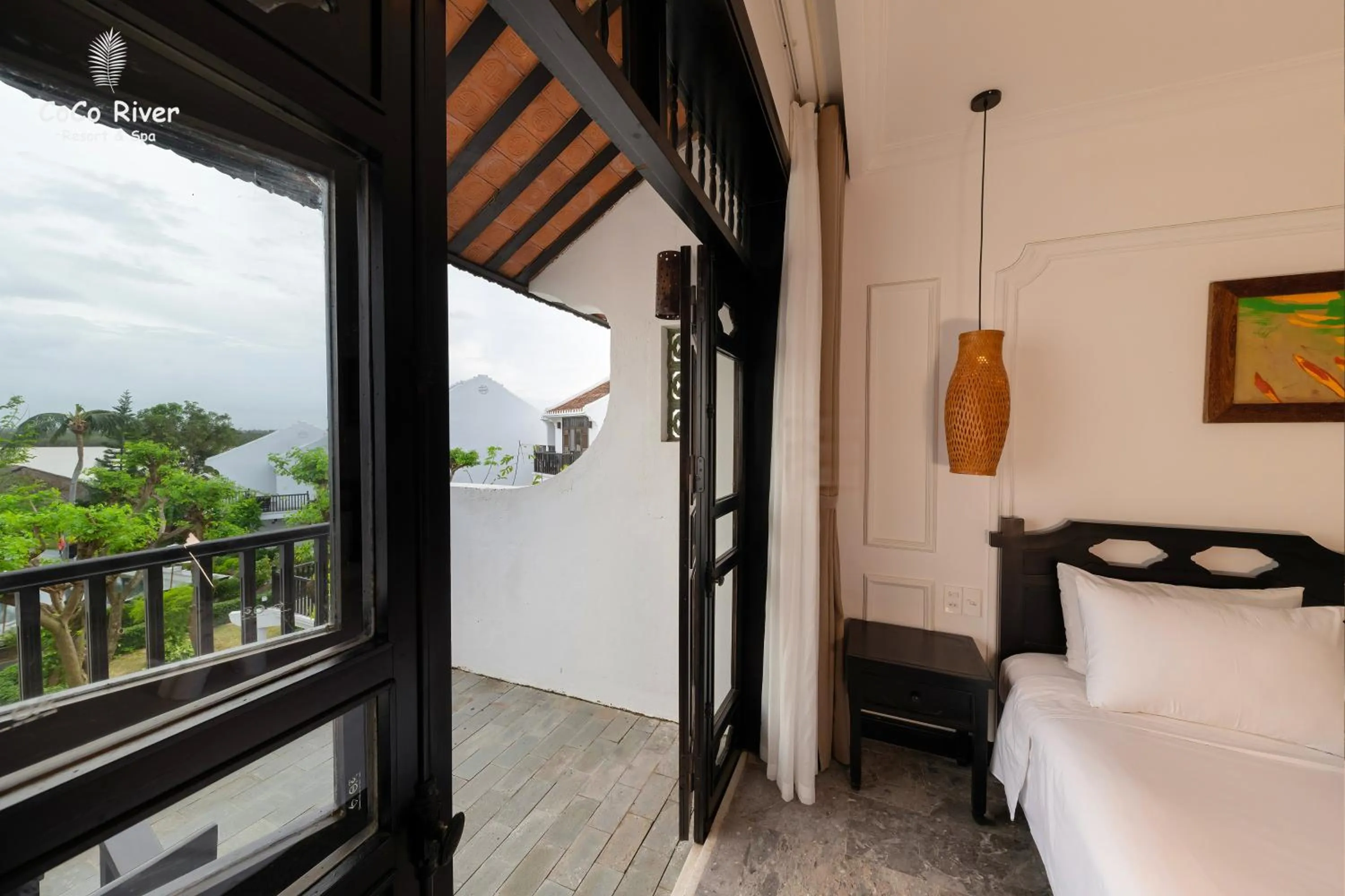 View (from property/room), Bed in Hoi An Coco River Resort & Spa
