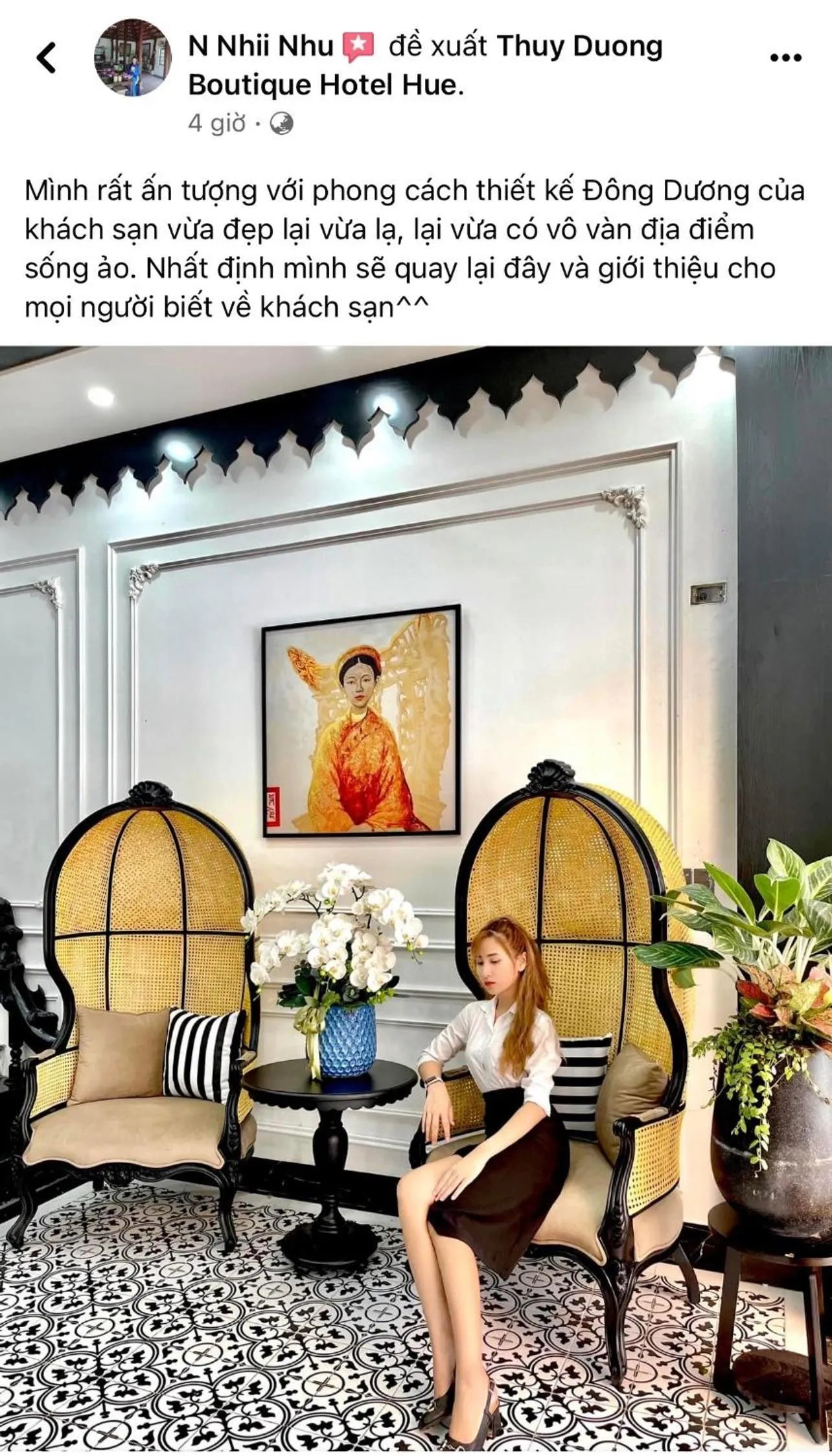 Living room in Thuy Duong Boutique Hotel Hue