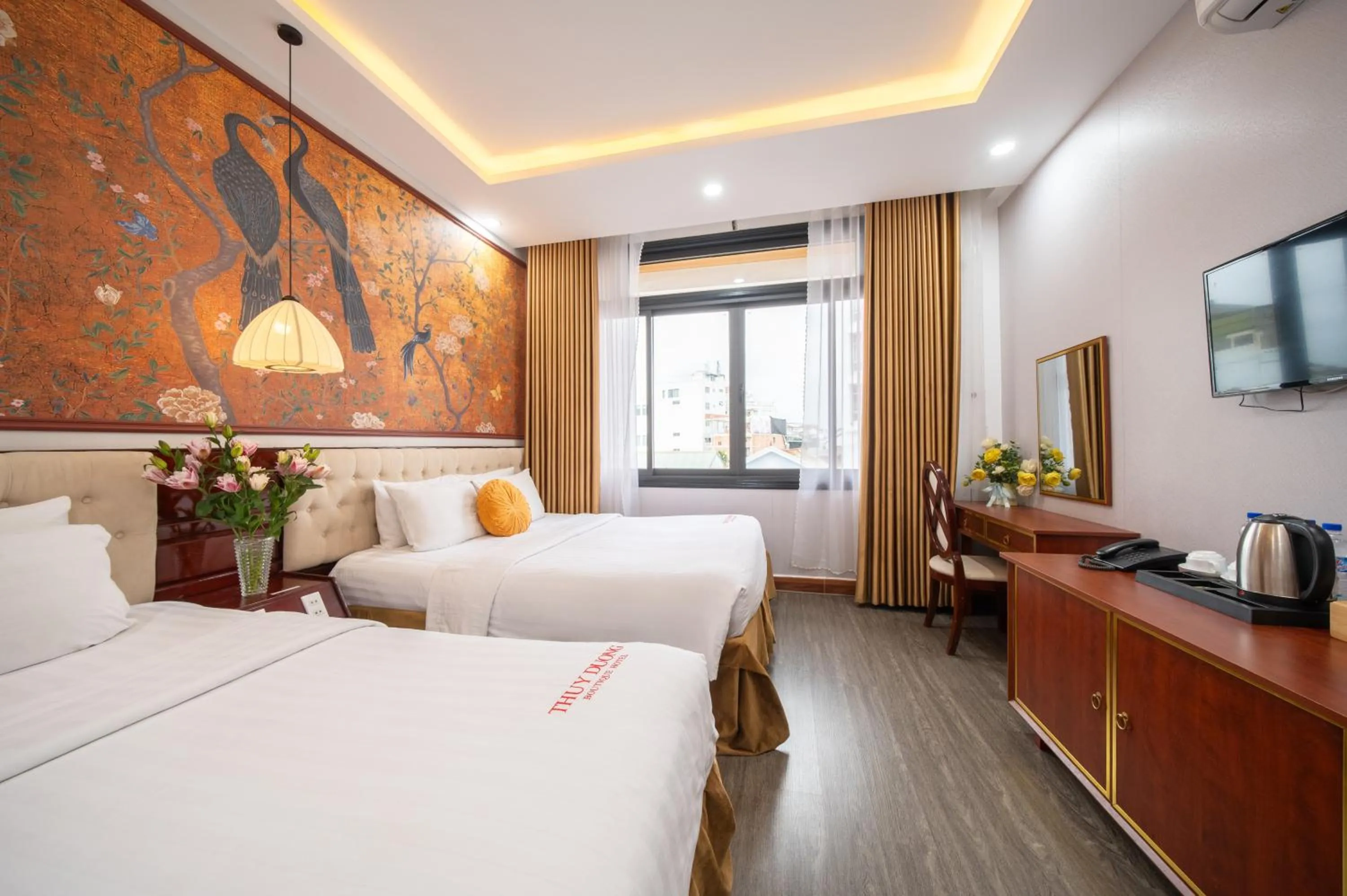 Bed in Thuy Duong Boutique Hotel Hue