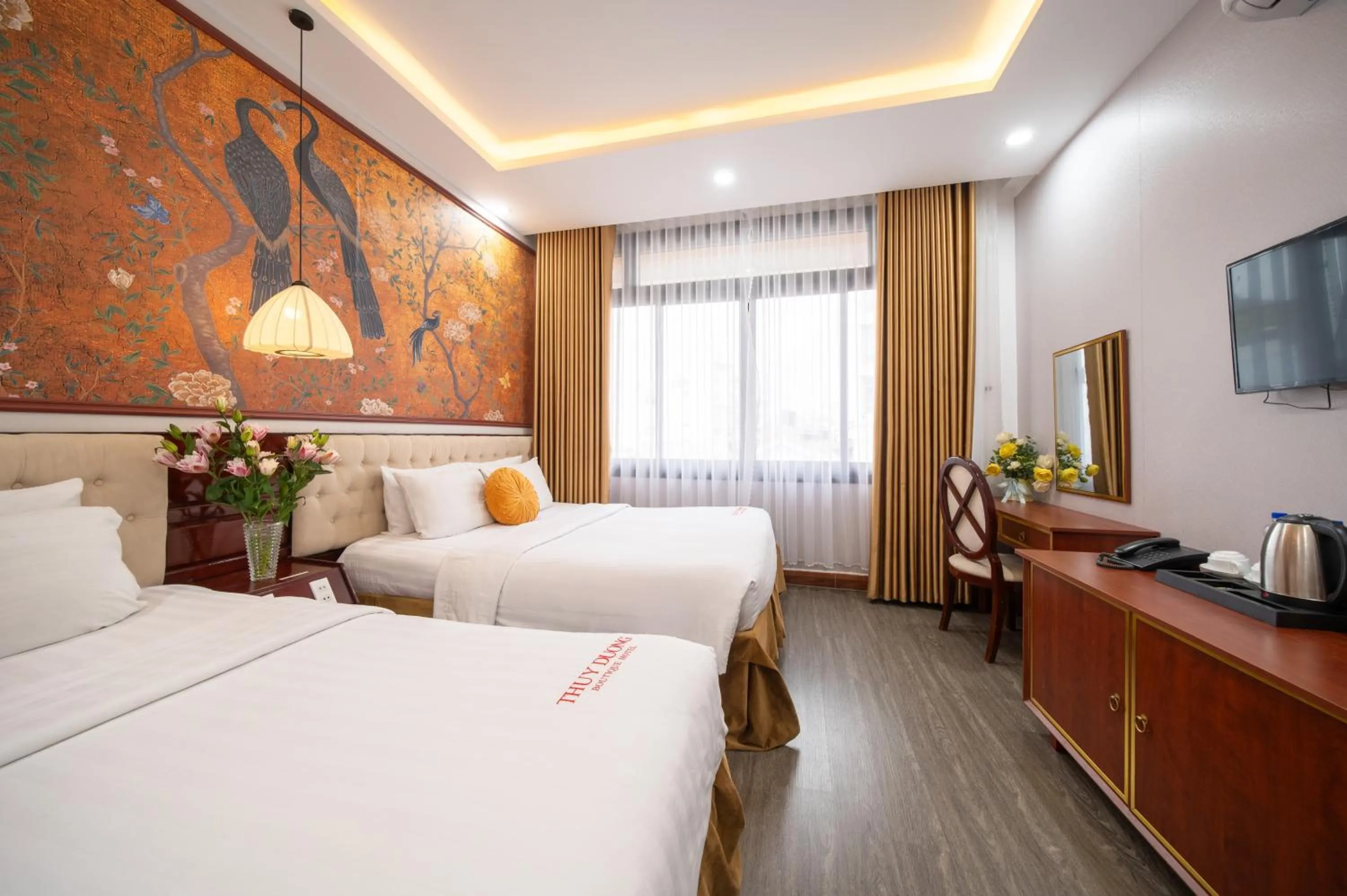 Bed in Thuy Duong Boutique Hotel Hue