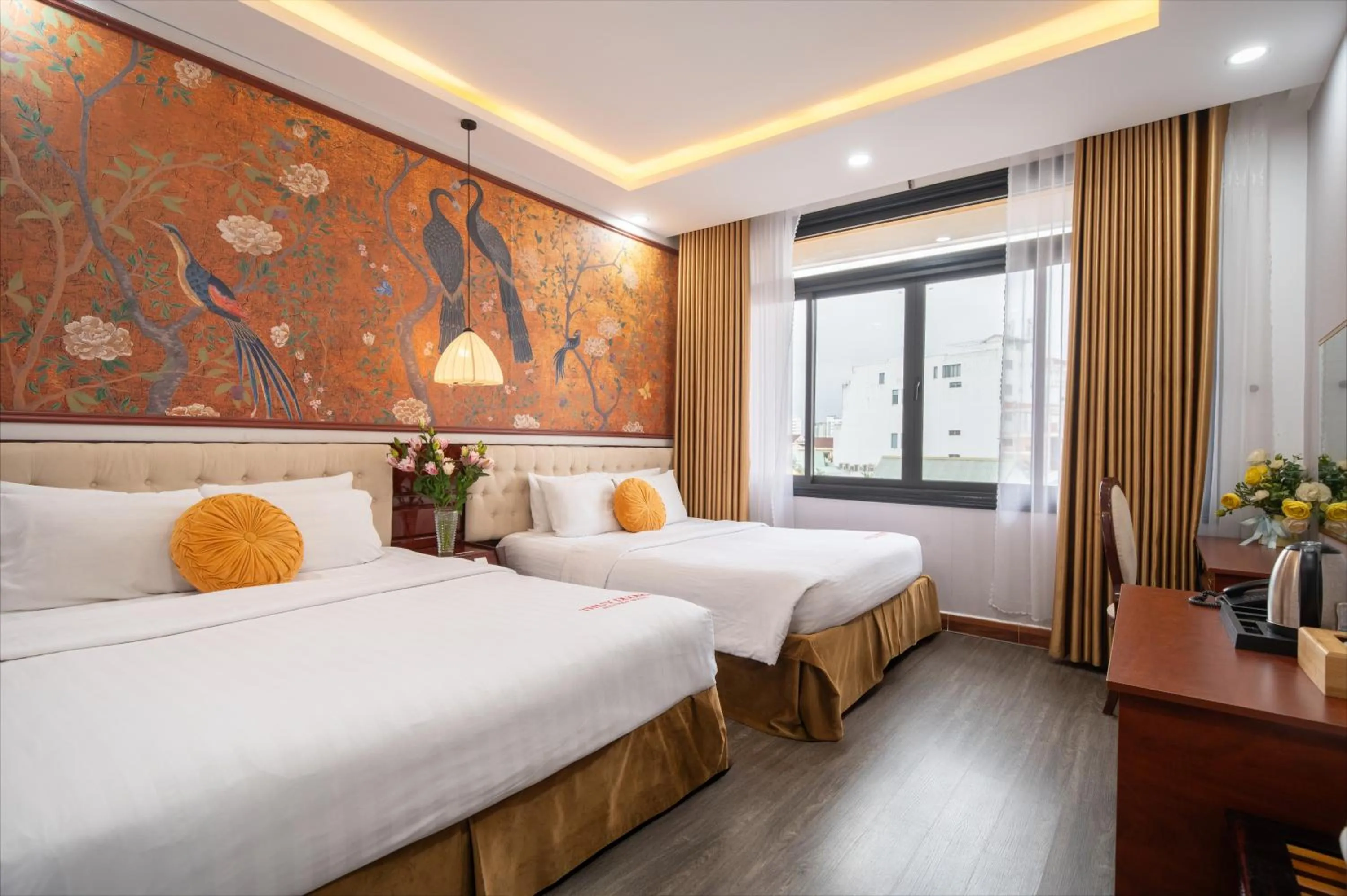 Bed in Thuy Duong Boutique Hotel Hue