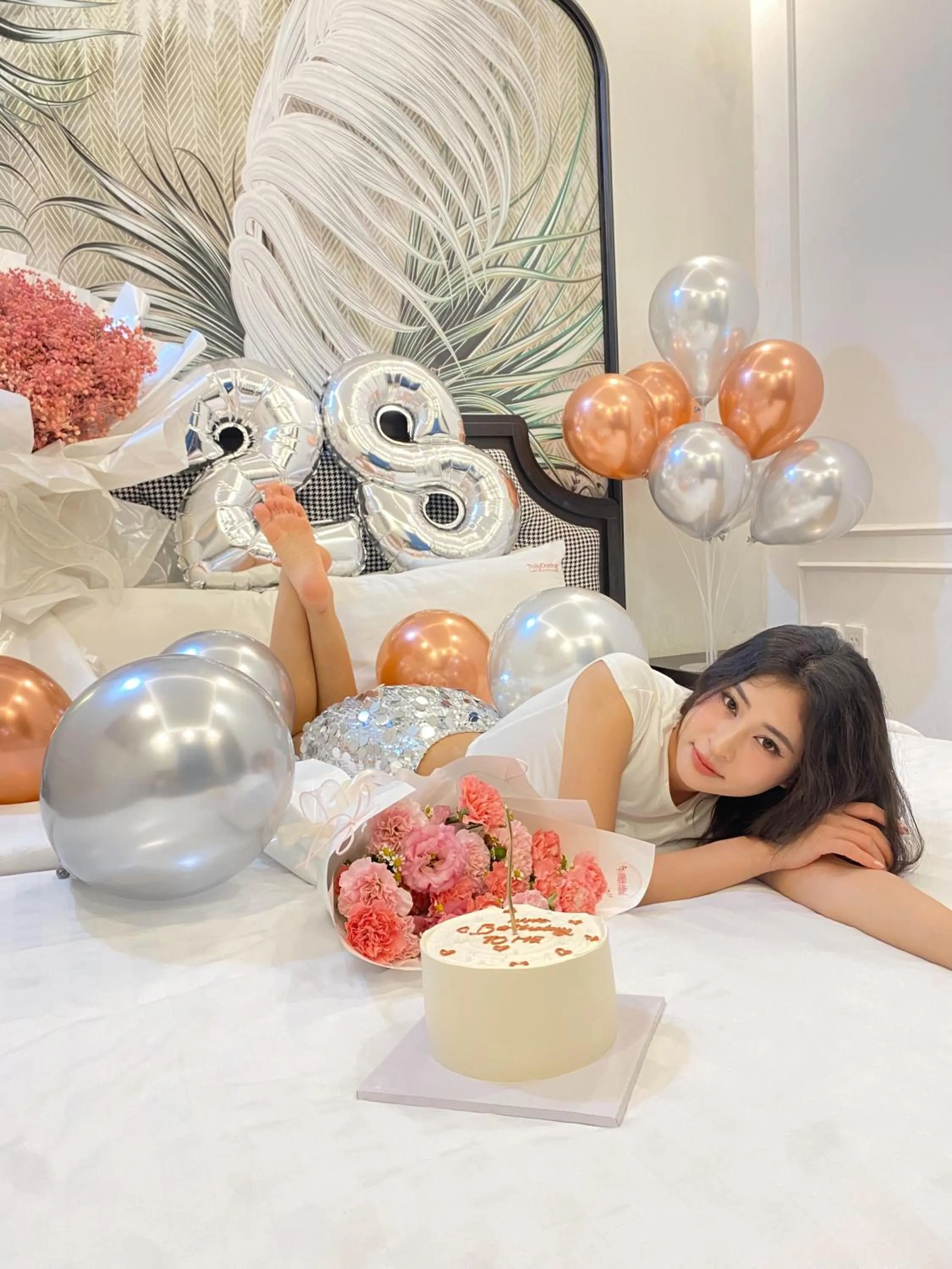 Bed in Thuy Duong Boutique Hotel Hue