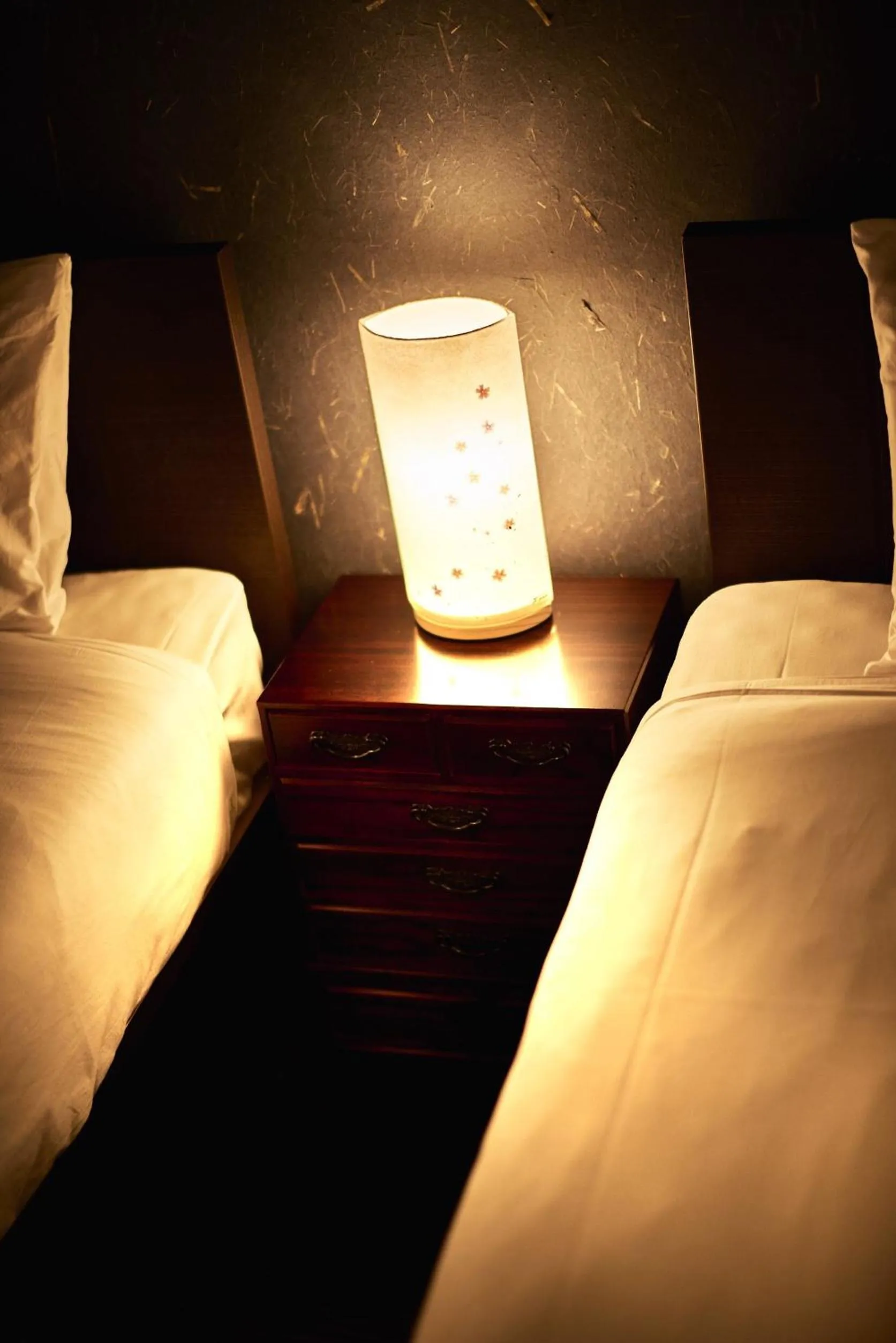 Decorative detail, Bed in Guest House Wagokoro