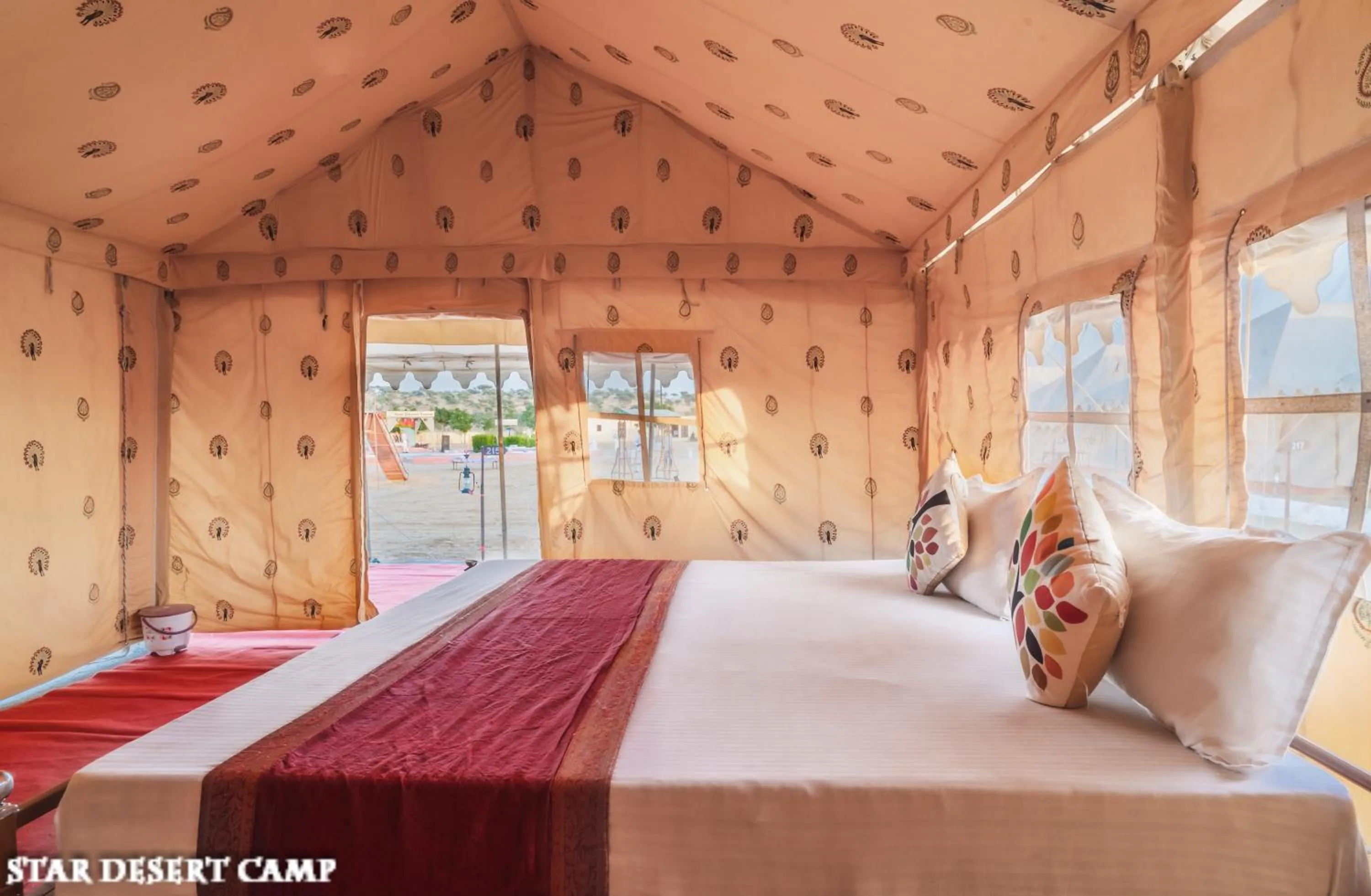 Bedroom, Bed in Star Desert Camp Jaisalmer