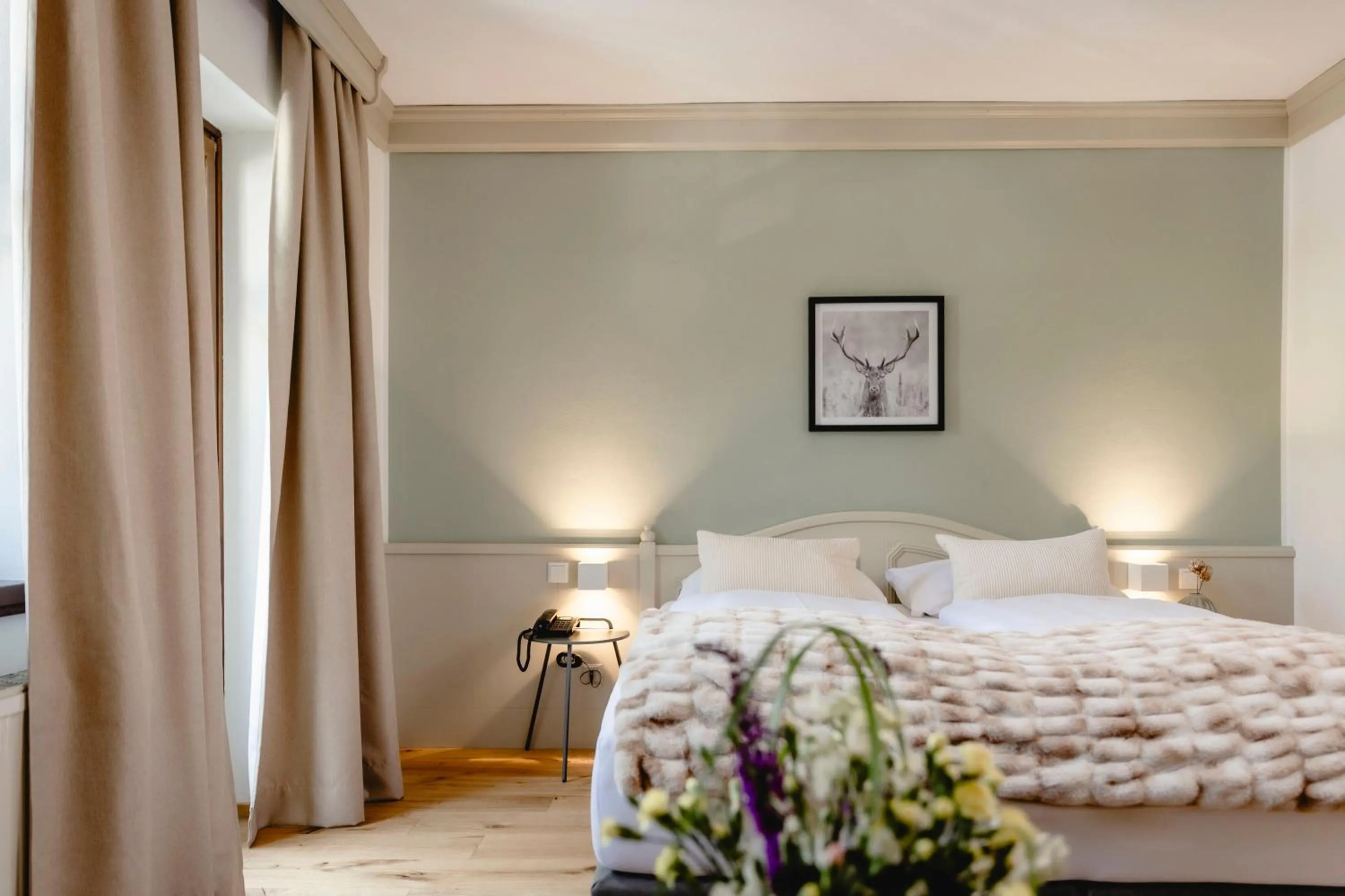 Bedroom, Bed in Boutiquehotel Hubertushof