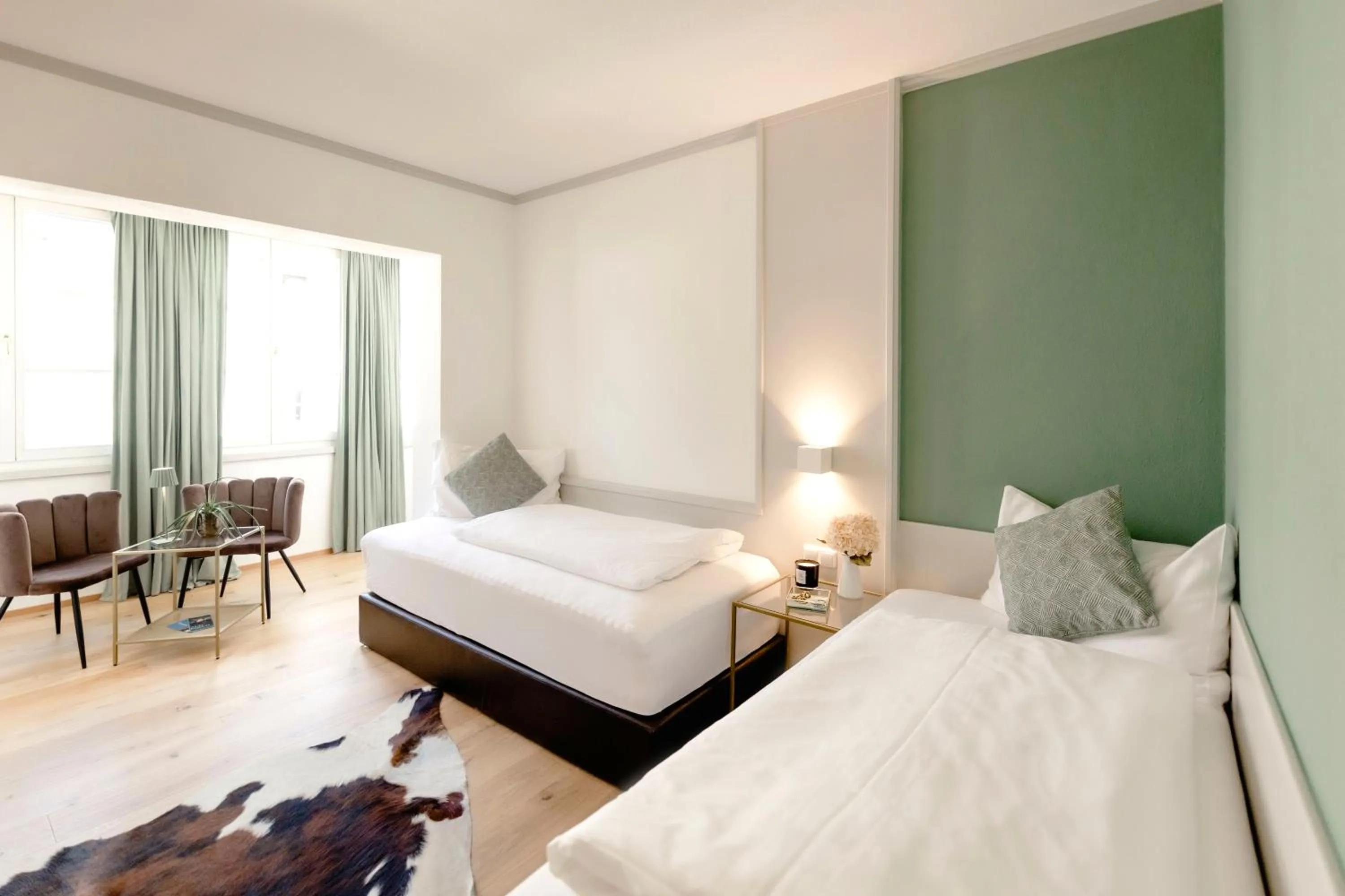 Bed in Boutiquehotel Hubertushof