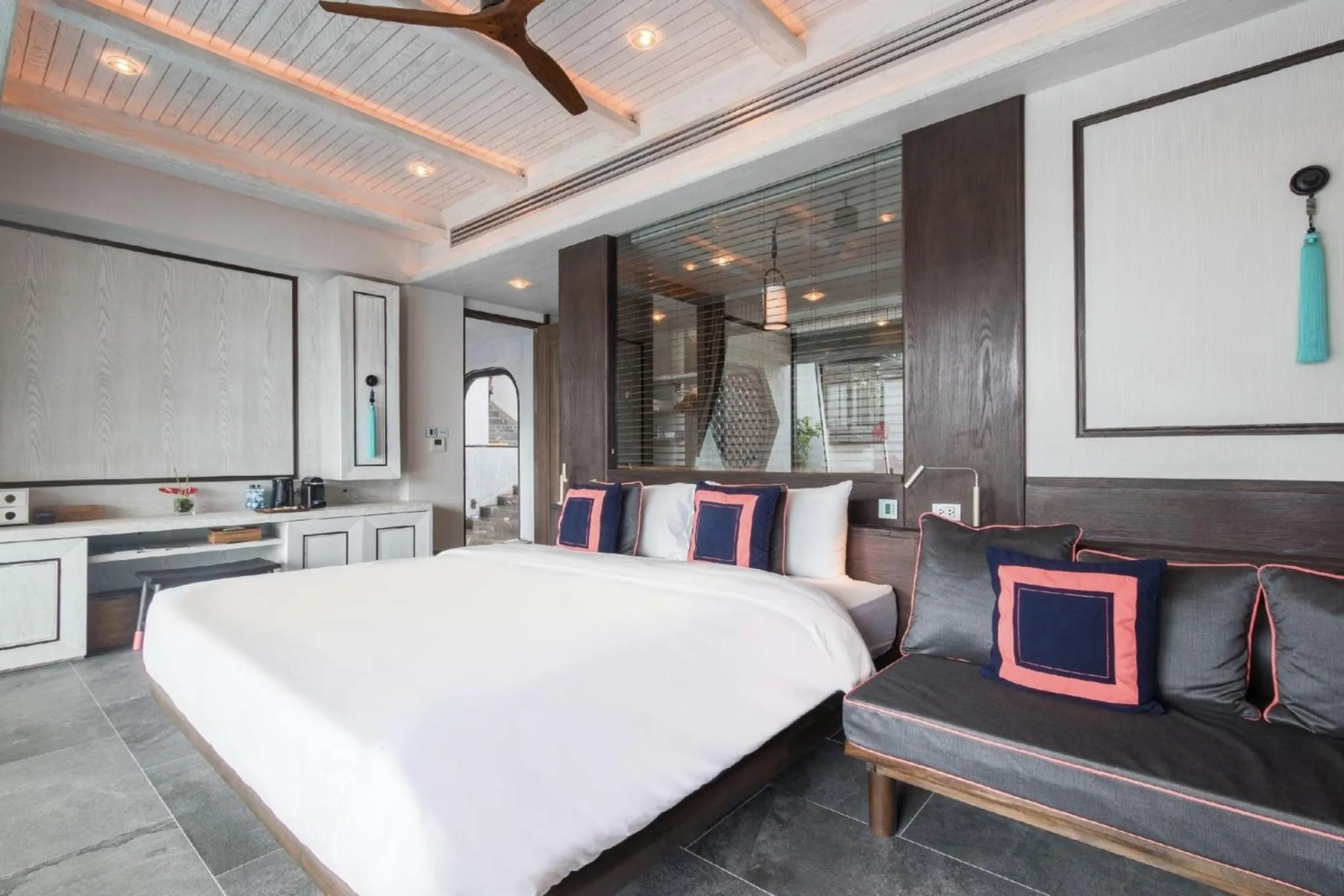 Decorative detail, Bed in Baba Beach Club Natai Luxury Pool Villa Hotel by Sri panwa - SHA Plus