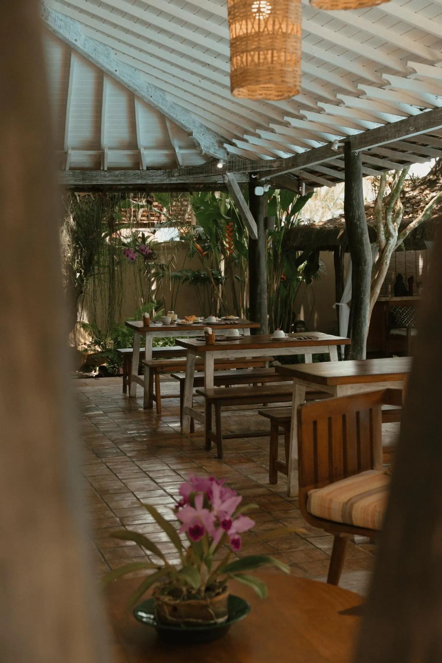 Seating area in Pousada Erva Doce