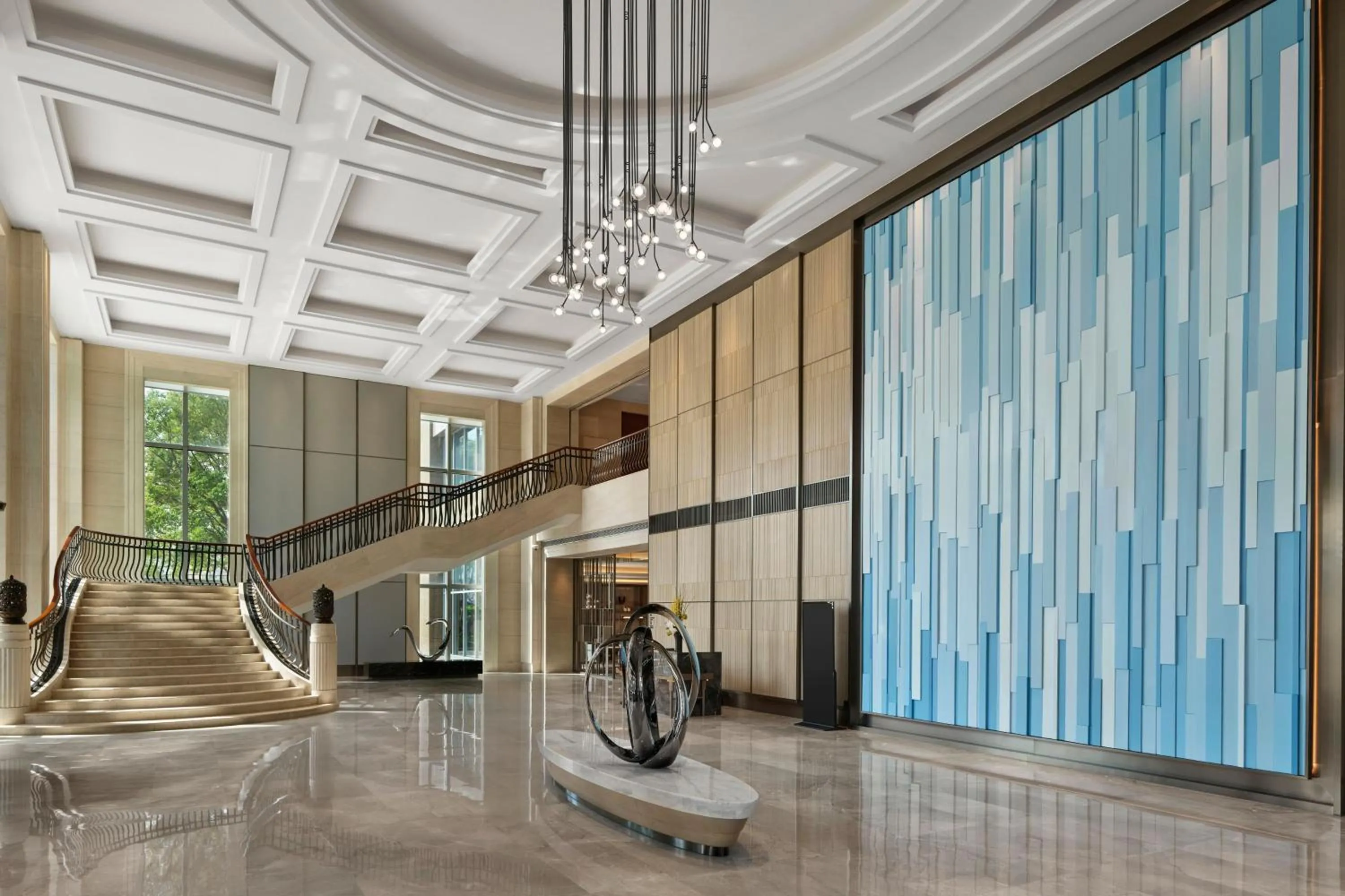 Lobby or reception in Shanghai Marriott Hotel Yangpu Riverside