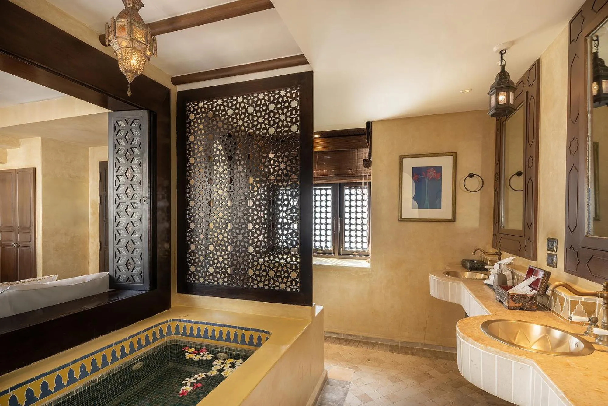 Bathroom, Bed in Villa Maroc Resort